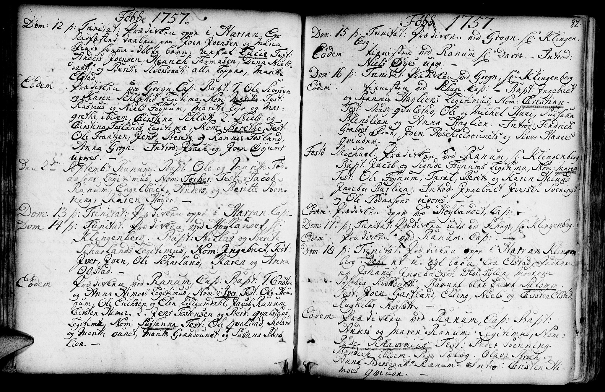 Ministerialprotokoller, klokkerbøker og fødselsregistre - Nord-Trøndelag, SAT/A-1458/764/L0542: Ministerialbok nr. 764A02, 1748-1779, s. 82