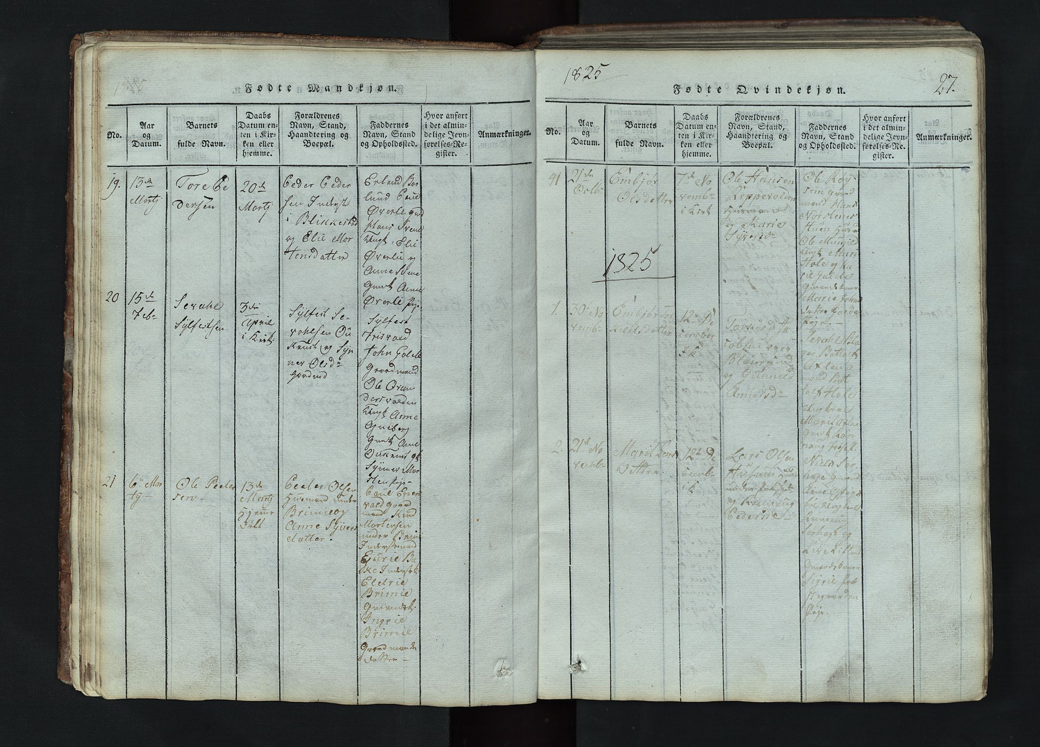 Lom prestekontor, AV/SAH-PREST-070/L/L0002: Klokkerbok nr. 2, 1815-1844, s. 27
