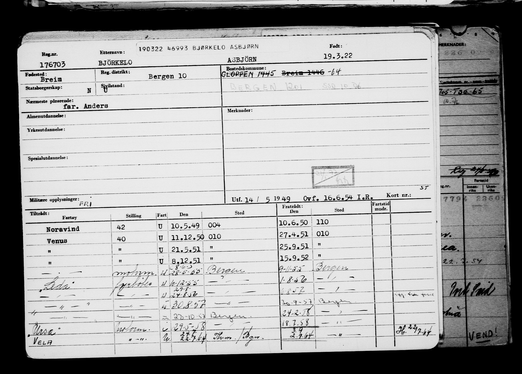 Direktoratet for sjømenn, AV/RA-S-3545/G/Gb/L0204: Hovedkort, 1922, s. 215