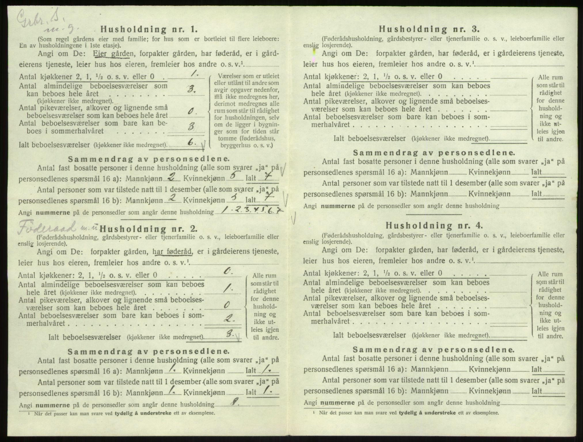 SAB, Folketelling 1920 for 1415 Lavik herred, 1920, s. 44