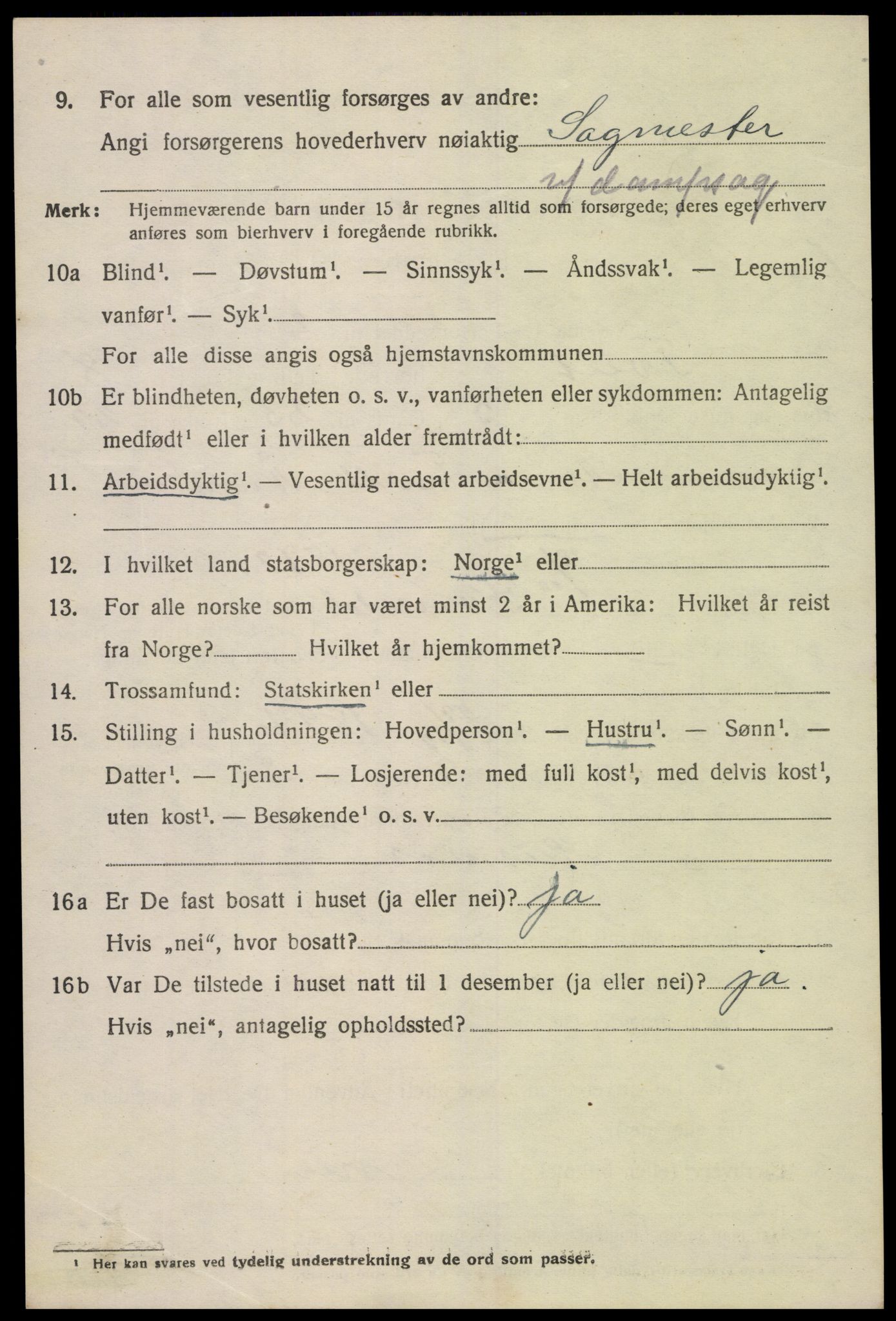 SAK, Folketelling 1920 for 1013 Tveit herred, 1920, s. 3511