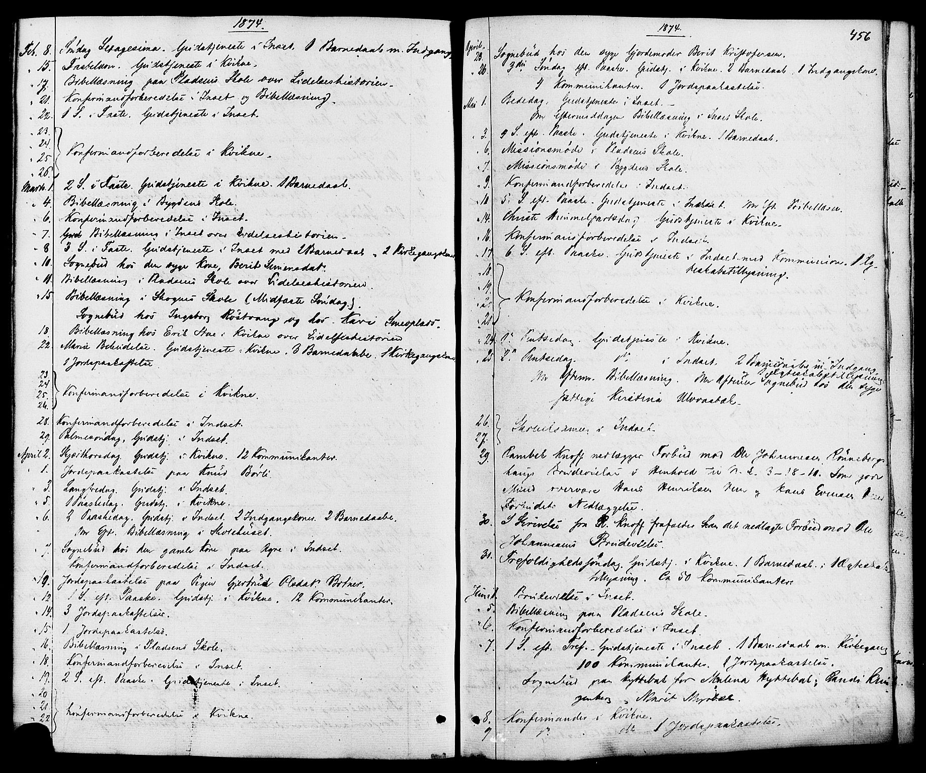 Kvikne prestekontor, AV/SAH-PREST-064/H/Ha/Haa/L0006: Ministerialbok nr. 6, 1863-1886, s. 456