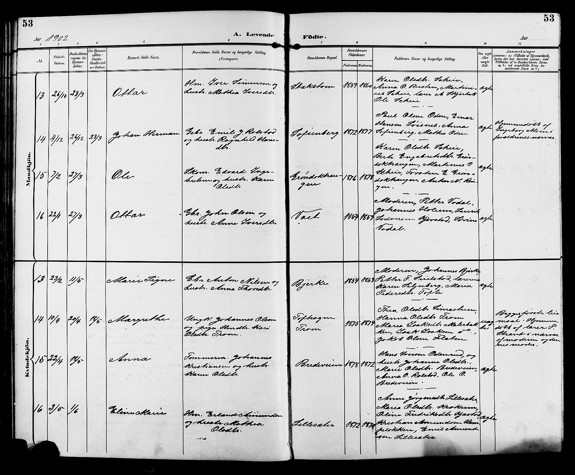Sør-Fron prestekontor, AV/SAH-PREST-010/H/Ha/Hab/L0004: Klokkerbok nr. 4, 1896-1911, s. 53