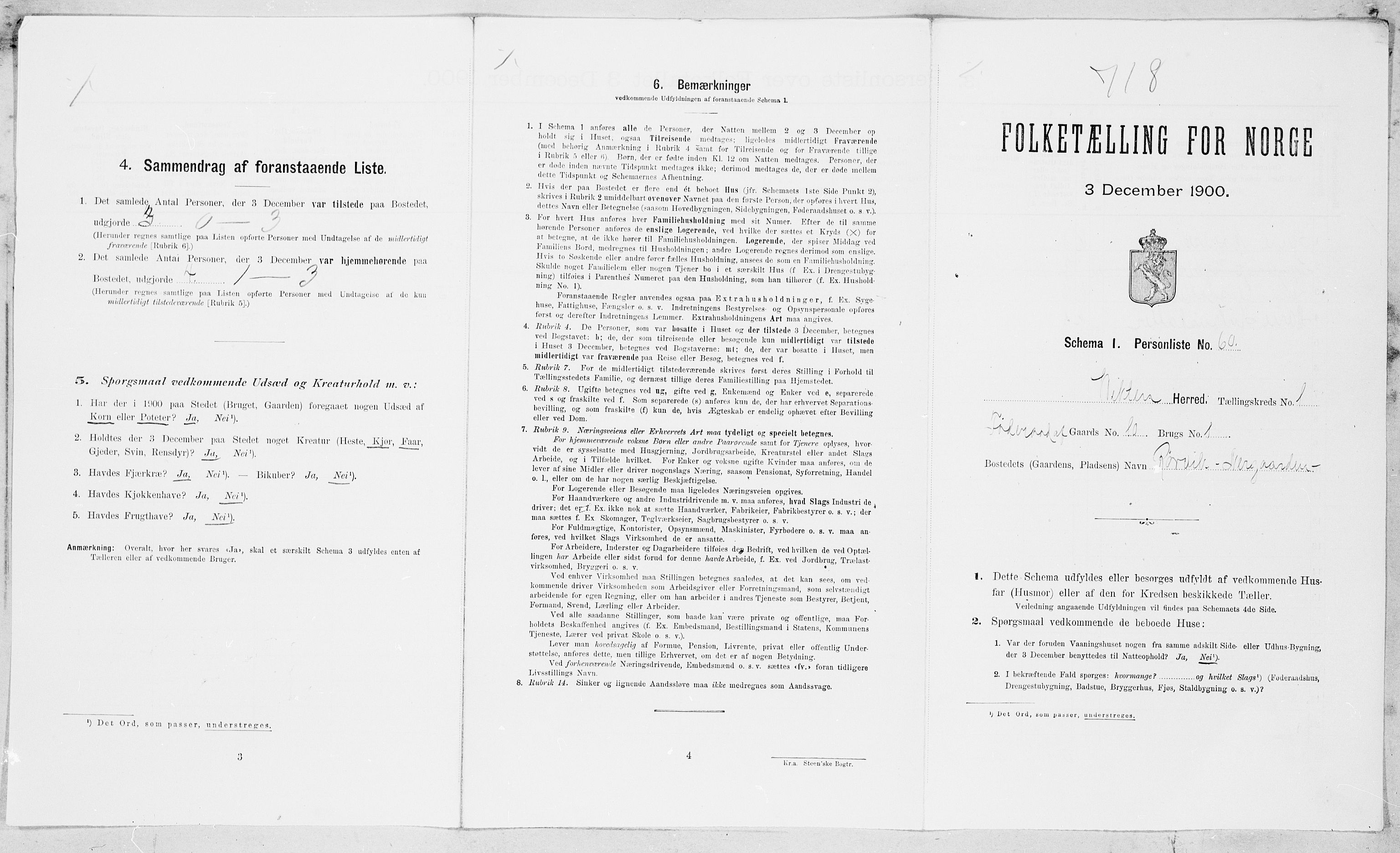 SAT, Folketelling 1900 for 1750 Vikna herred, 1900, s. 140