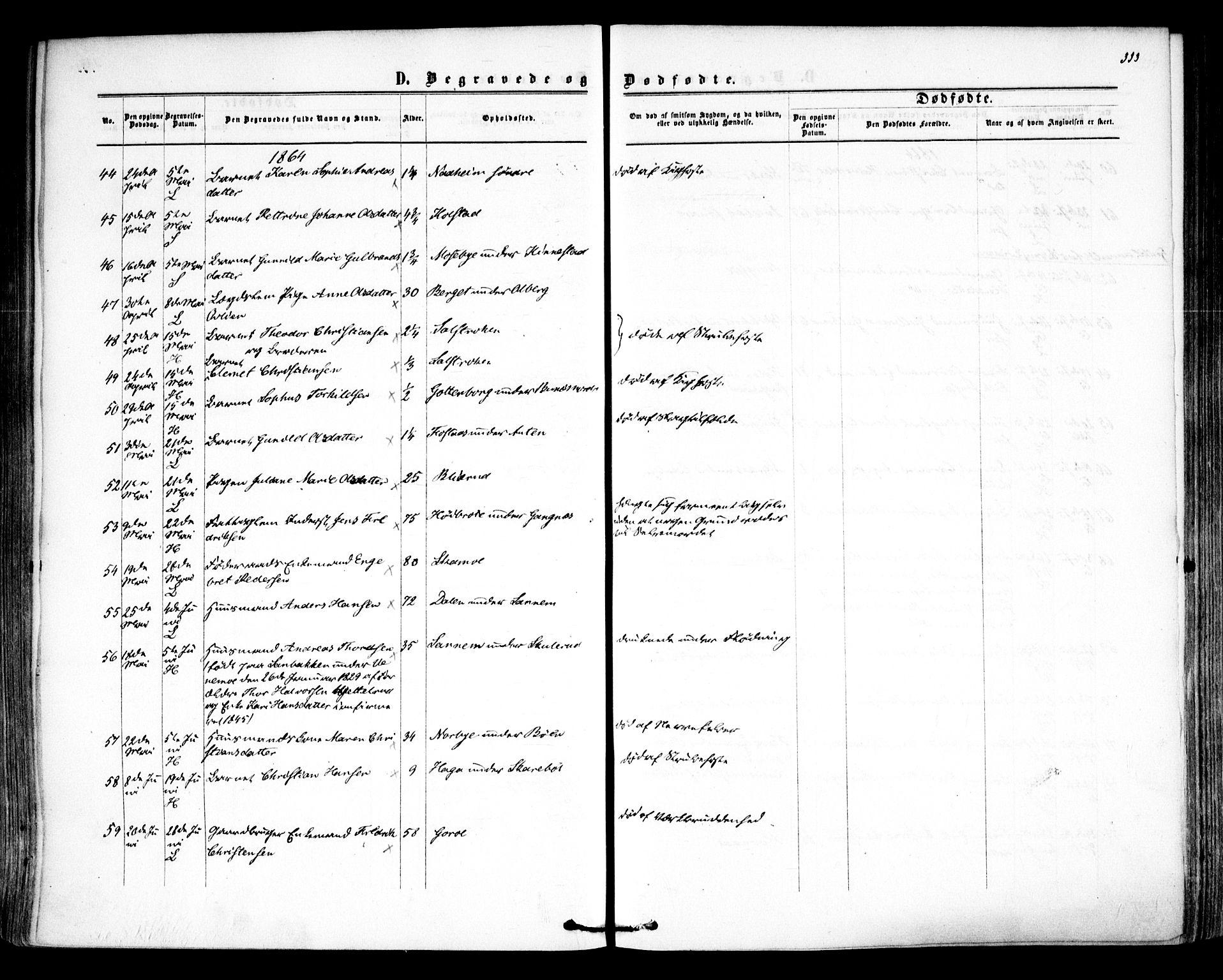 Høland prestekontor Kirkebøker, AV/SAO-A-10346a/F/Fa/L0011: Ministerialbok nr. I 11, 1862-1869, s. 333