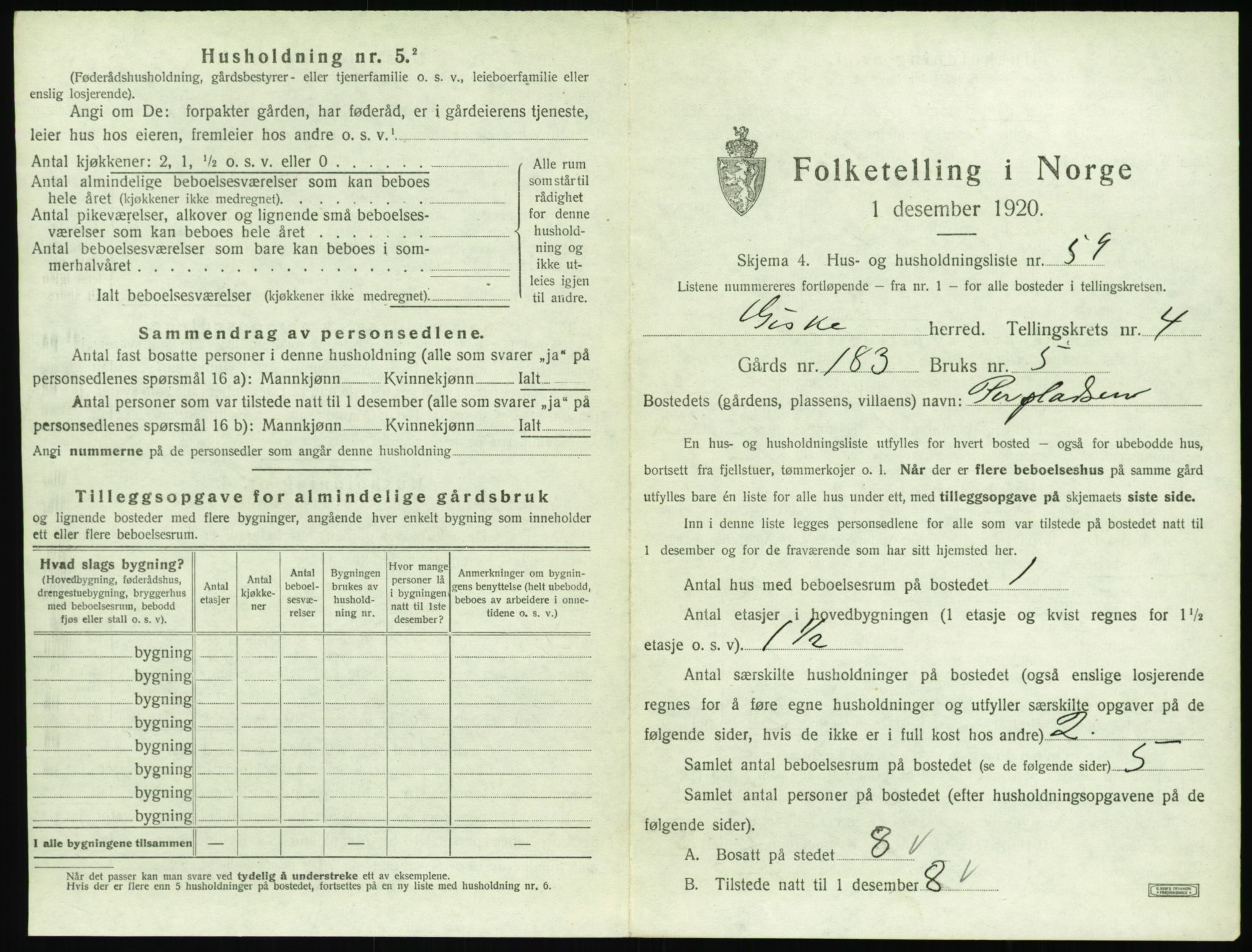 SAT, Folketelling 1920 for 1532 Giske herred, 1920, s. 402