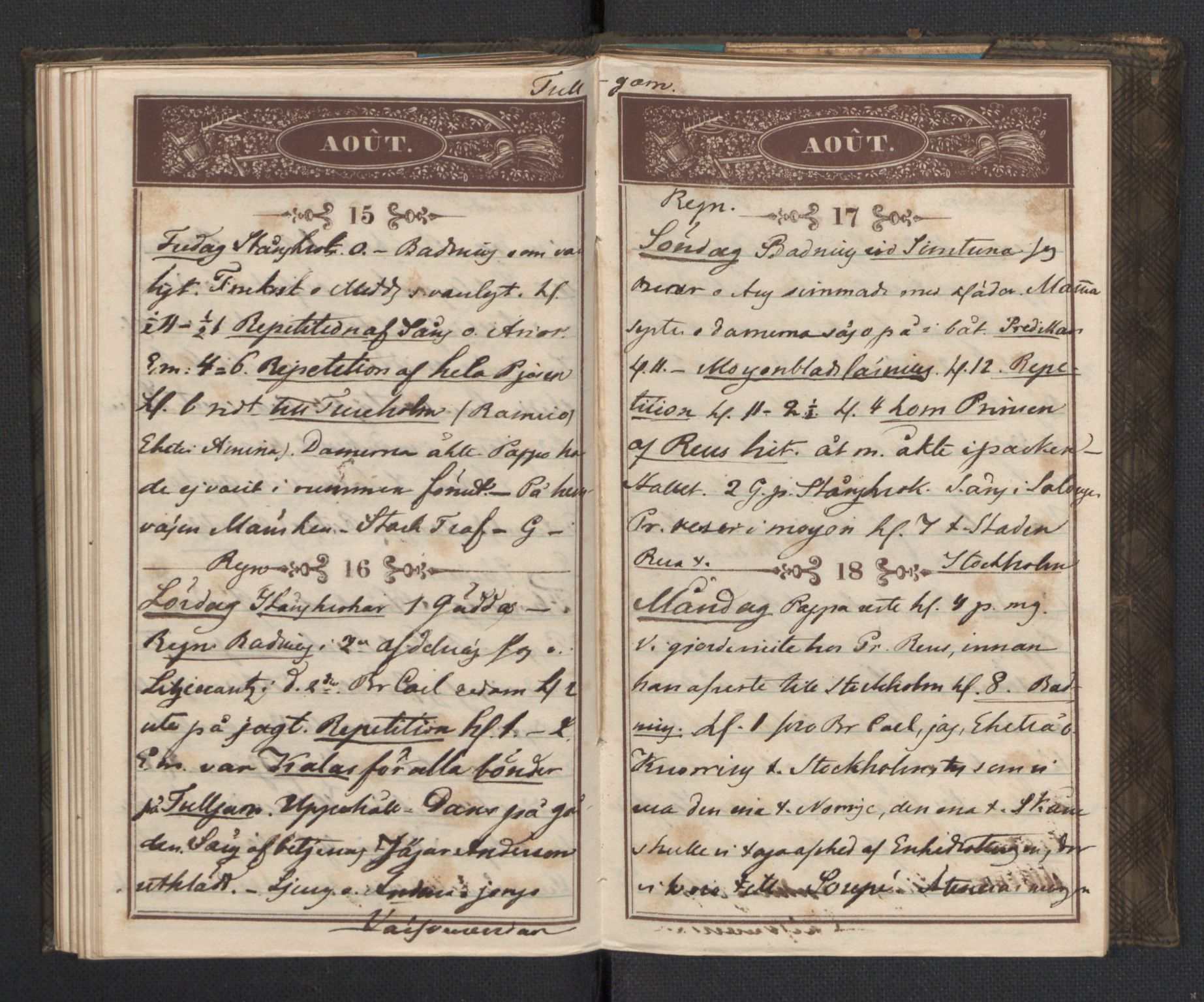 Bernadotte, AV/RA-PA-0318/F/L0001/0002: Privat materiale fra Bernadottefamilien / Dagbok, 1845, s. 66