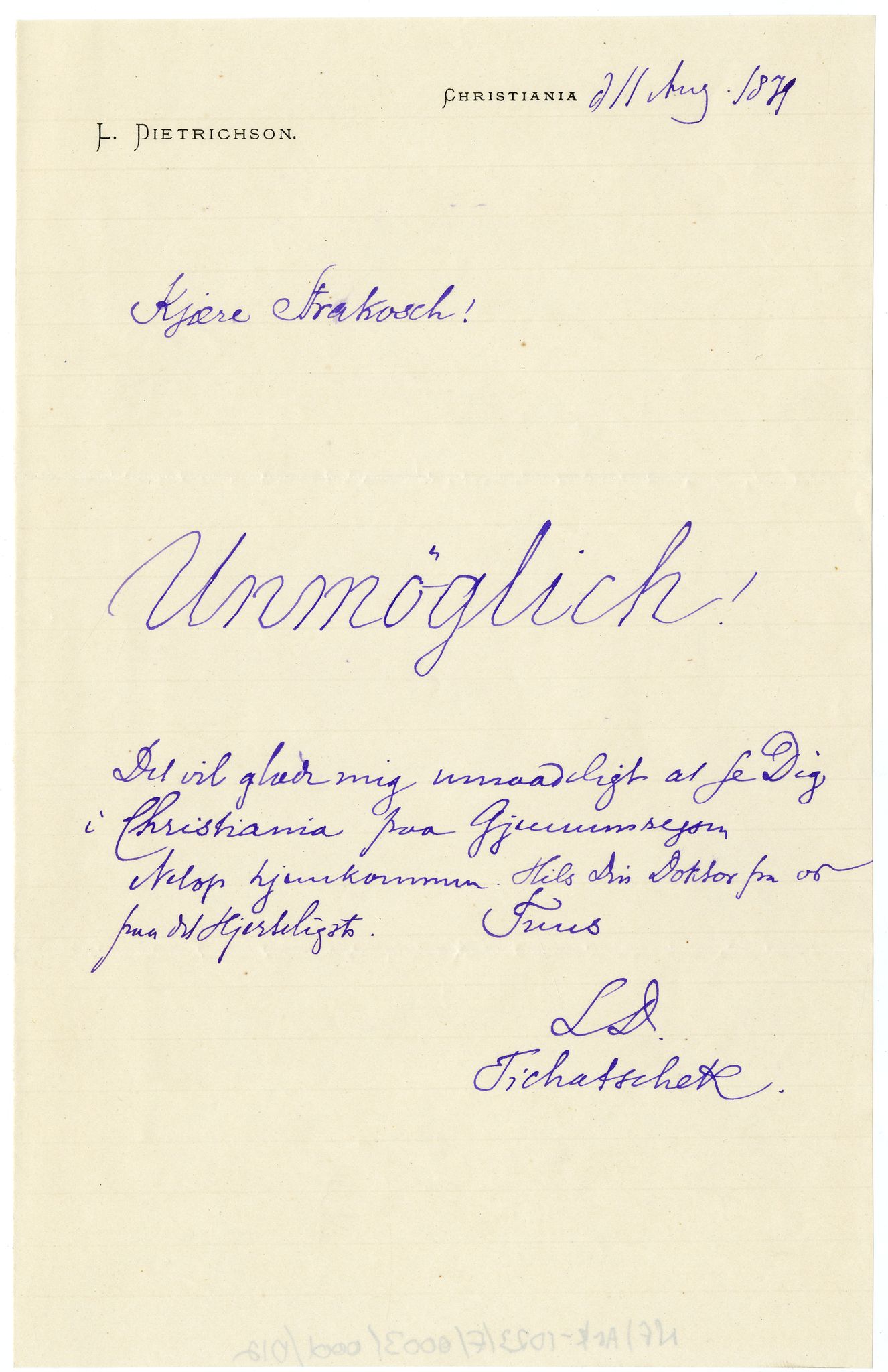 Diderik Maria Aalls brevsamling, NF/Ark-1023/F/L0003: D.M. Aalls brevsamling. D - G, 1797-1889, s. 22