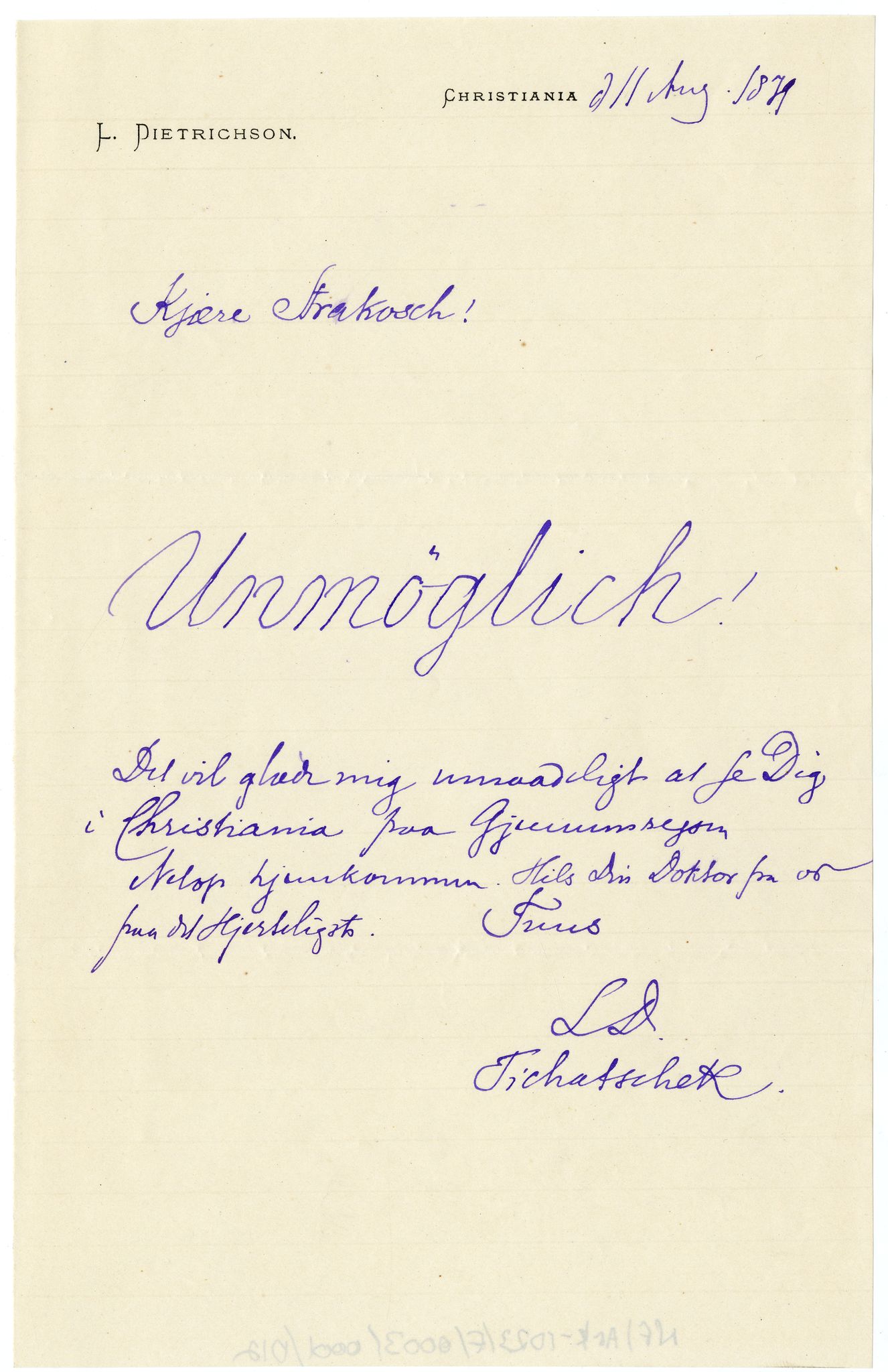 Diderik Maria Aalls brevsamling, NF/Ark-1023/F/L0003: D.M. Aalls brevsamling. D - G, 1797-1889, s. 22