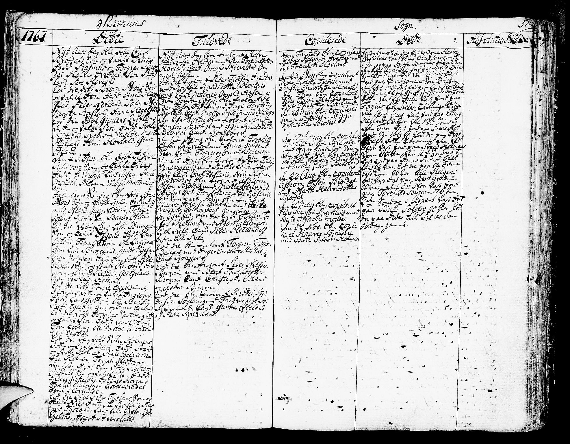 Helleland sokneprestkontor, SAST/A-101810: Ministerialbok nr. A 2 /2, 1762-1791, s. 57