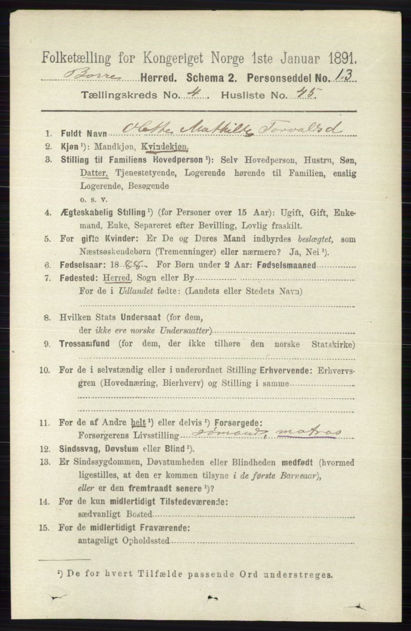 RA, Folketelling 1891 for 0717 Borre herred, 1891, s. 1917
