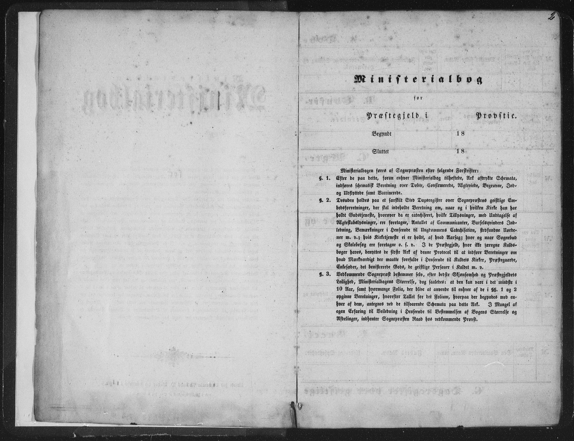 Korskirken sokneprestembete, SAB/A-76101/H/Haa/L0017: Ministerialbok nr. B 3, 1851-1857, s. 2