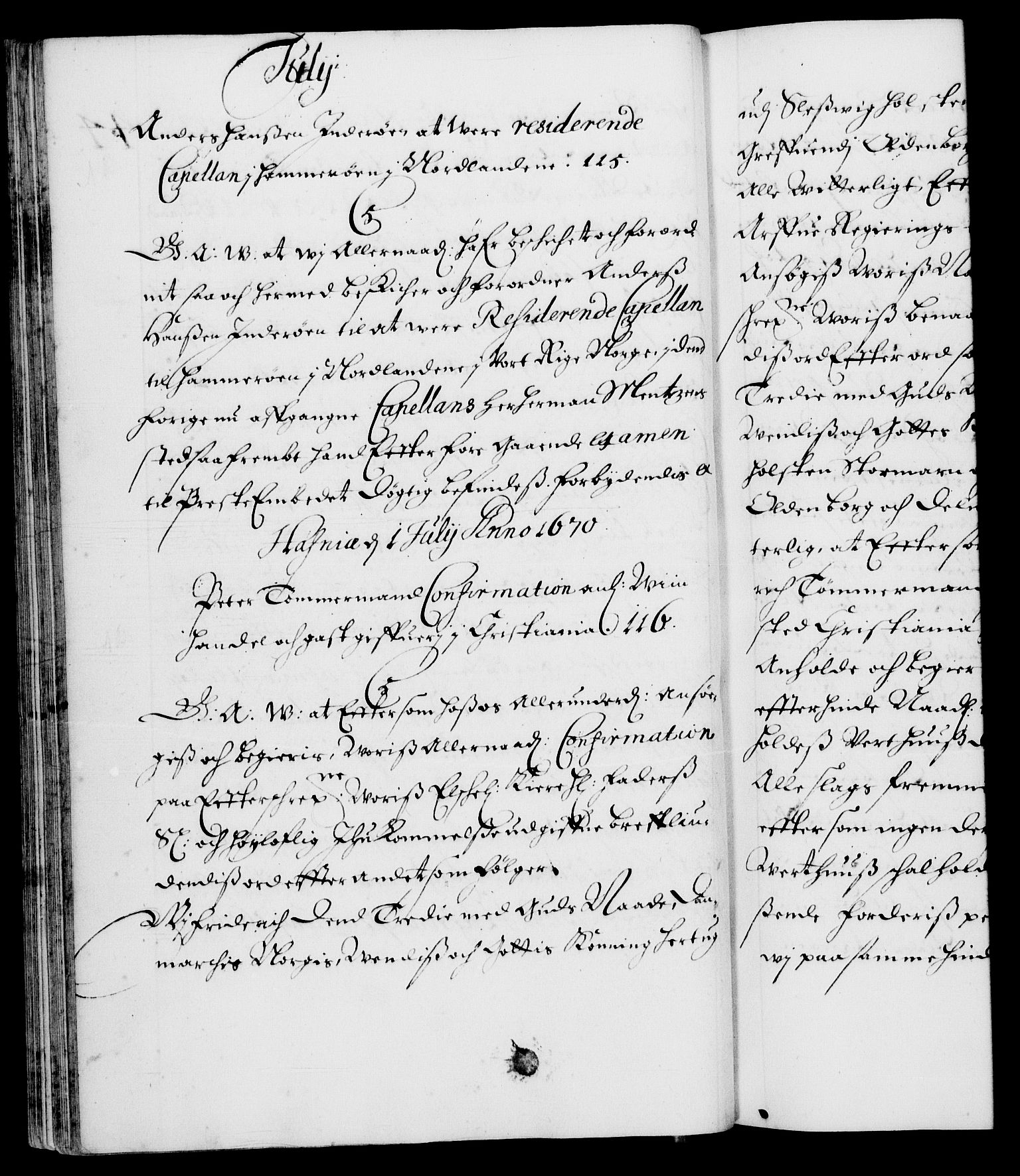 Danske Kanselli 1572-1799, RA/EA-3023/F/Fc/Fca/Fcaa/L0011: Norske registre (mikrofilm), 1670-1673, s. 44b