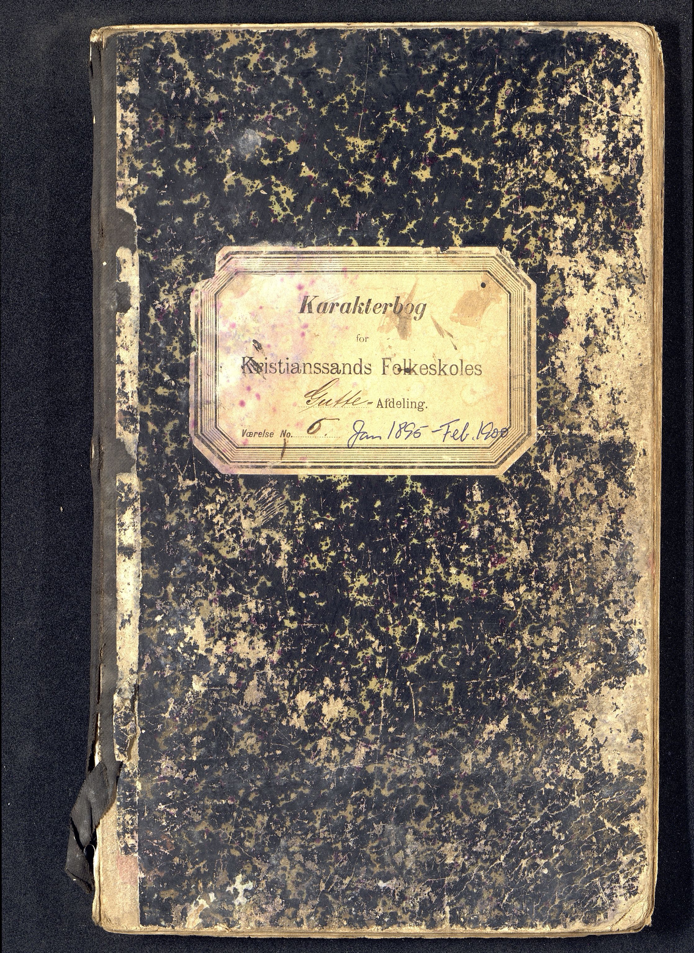 Kristiansand By - Kongensgate Skole, ARKSOR/1001KG560/G/Gb/L0002/0001: Karakterprotokoller / Karakterprotokoll, 1895-1900