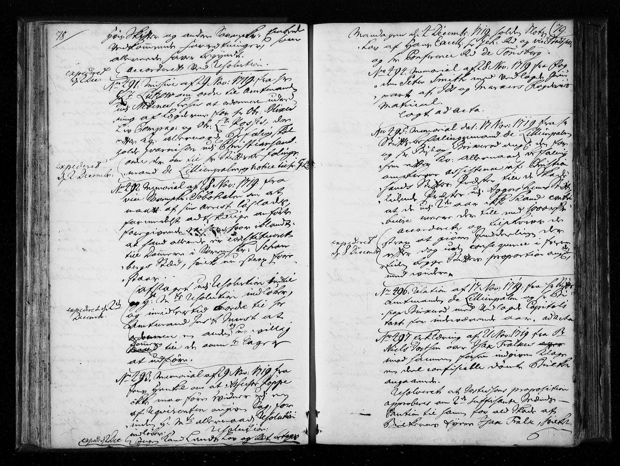 Stattholderembetet 1572-1771, AV/RA-EA-2870/Aa/L0010: Voteringsprotokoll (konseptprotokoll), 1719-1722, s. 78-79