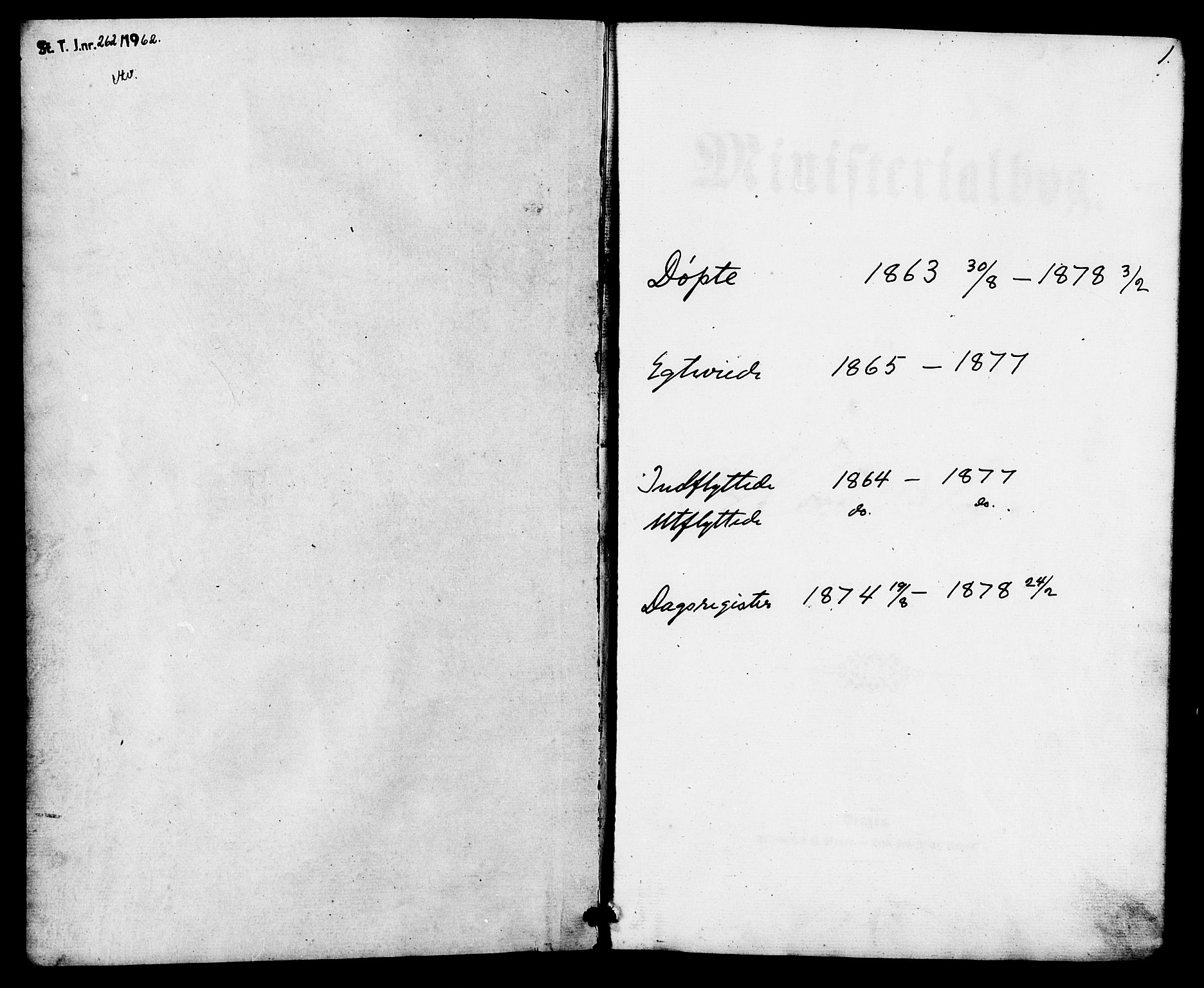 Ministerialprotokoller, klokkerbøker og fødselsregistre - Møre og Romsdal, SAT/A-1454/507/L0071: Ministerialbok nr. 507A06, 1863-1878, s. 1