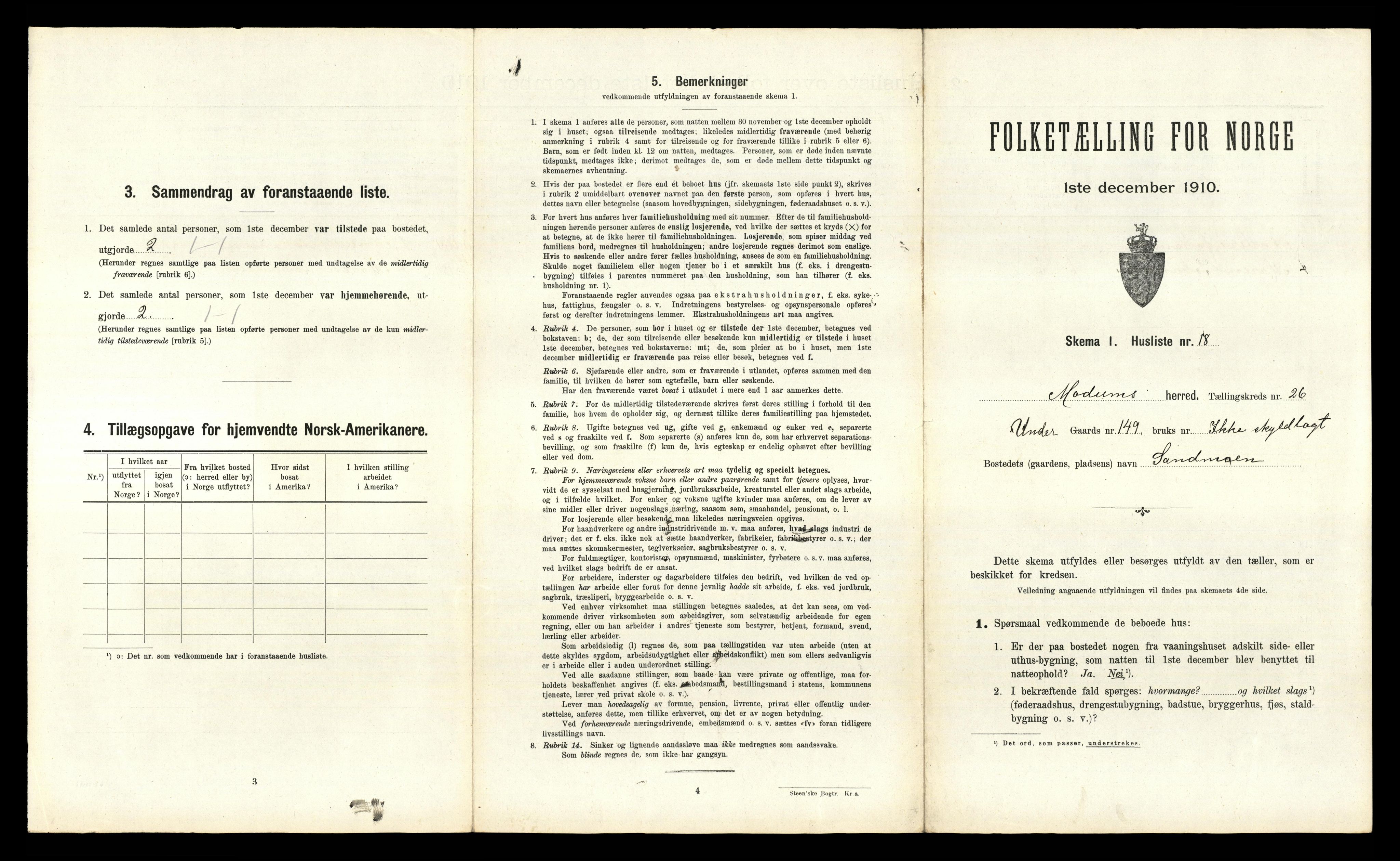 RA, Folketelling 1910 for 0623 Modum herred, 1910, s. 3734