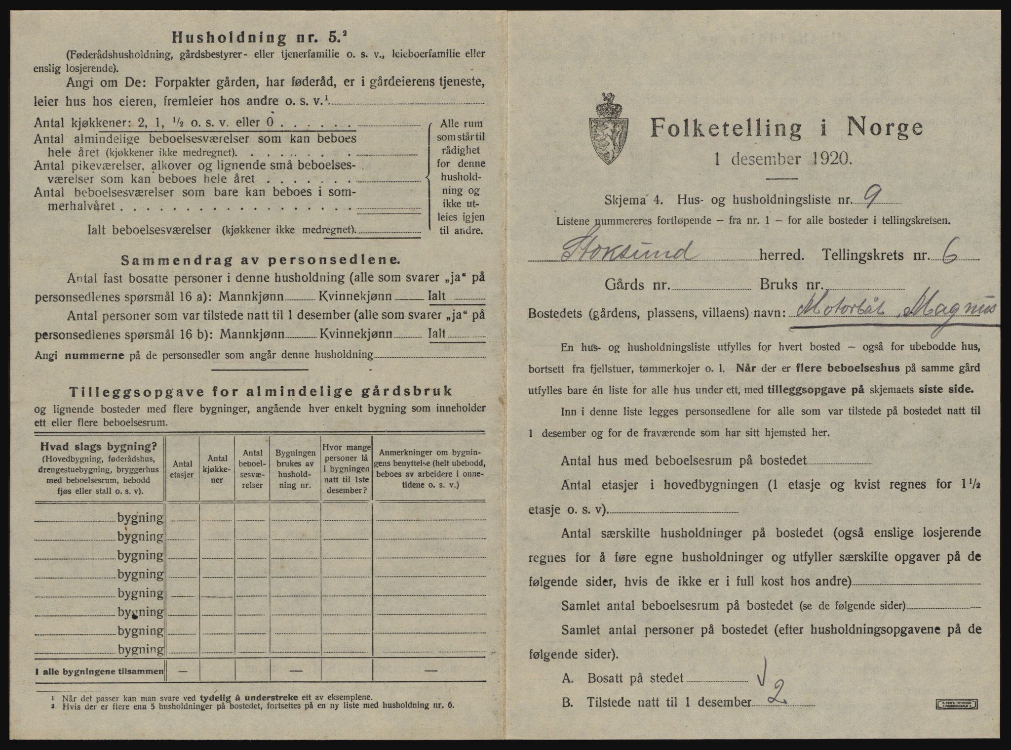 SAT, Folketelling 1920 for 1631 Stoksund herred, 1920, s. 558