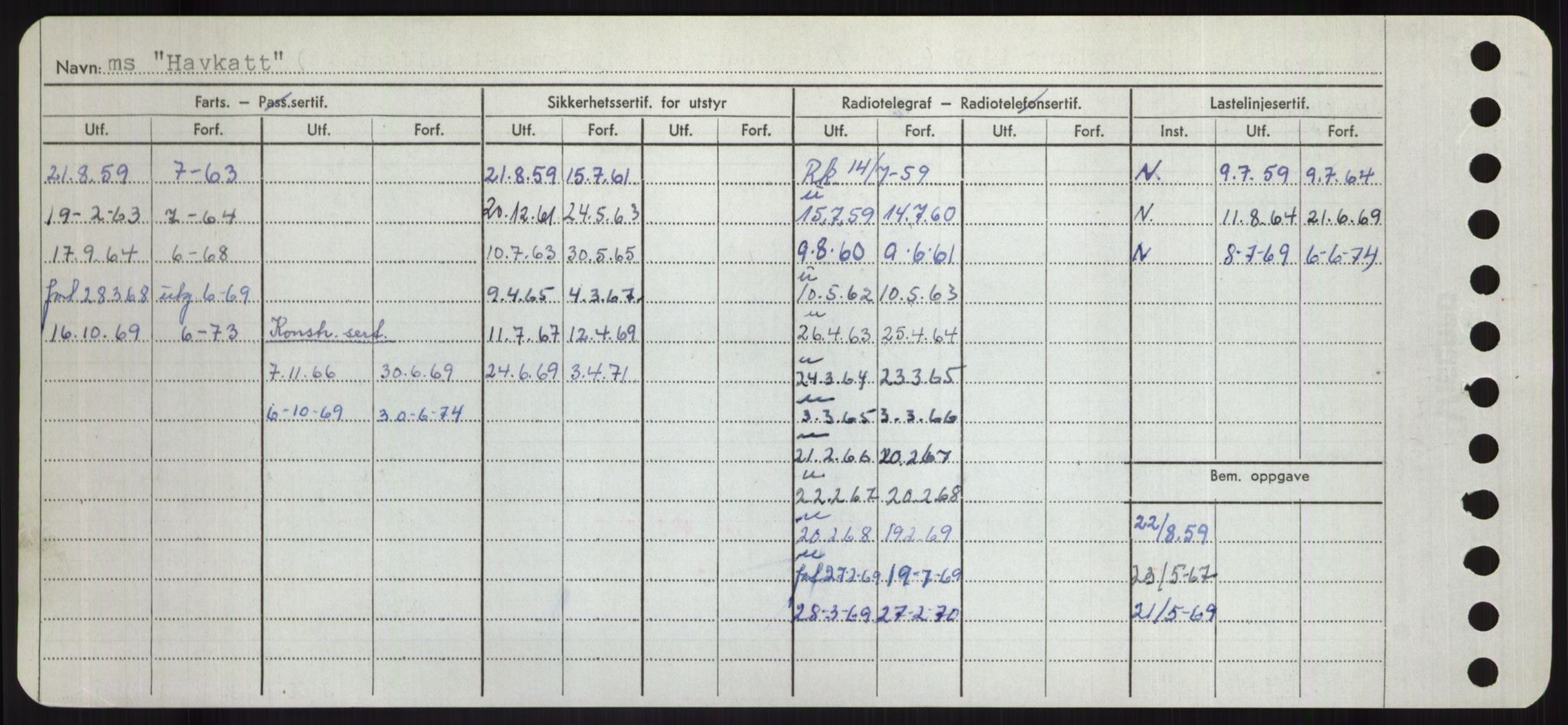 Sjøfartsdirektoratet med forløpere, Skipsmålingen, RA/S-1627/H/Hd/L0014: Fartøy, H-Havl, s. 598