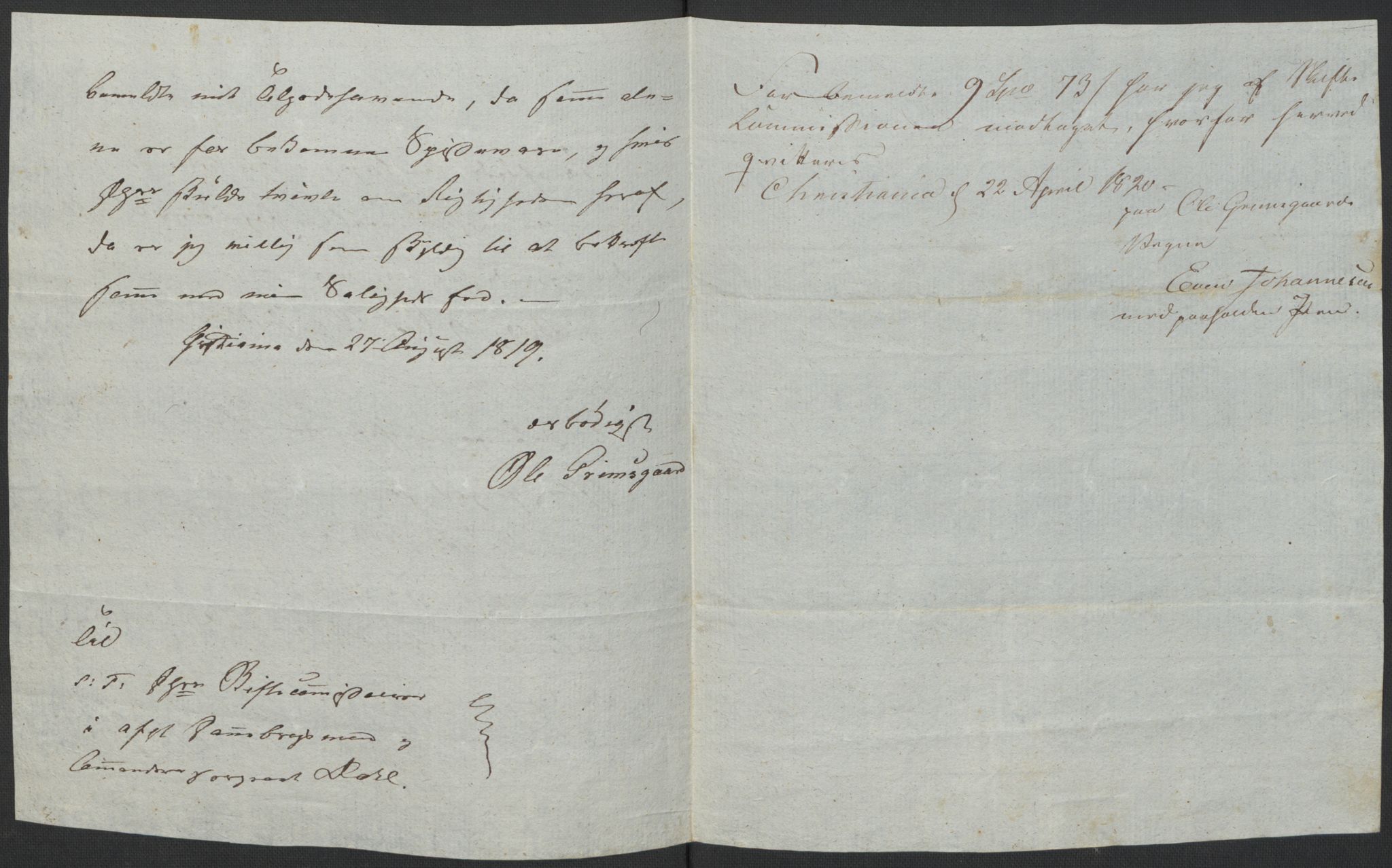 Forsvaret, Generalauditøren, AV/RA-RAFA-1772/F/Fj/Fjb/L0005: Skifter 1818 - 1823, 1818-1823, s. 104