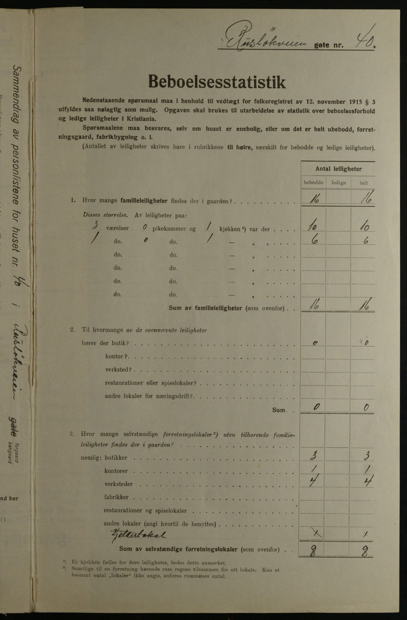 OBA, Kommunal folketelling 1.12.1923 for Kristiania, 1923, s. 93885