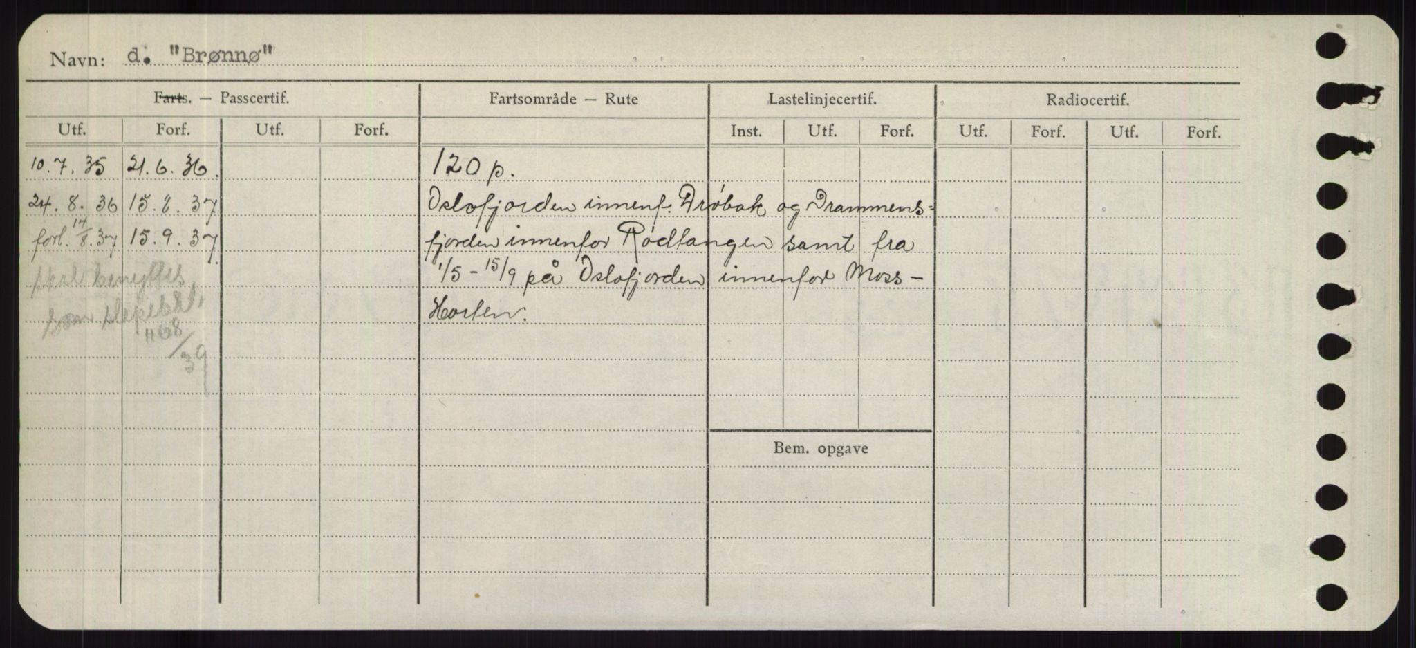 Sjøfartsdirektoratet med forløpere, Skipsmålingen, RA/S-1627/H/Hd/L0005: Fartøy, Br-Byg, s. 506