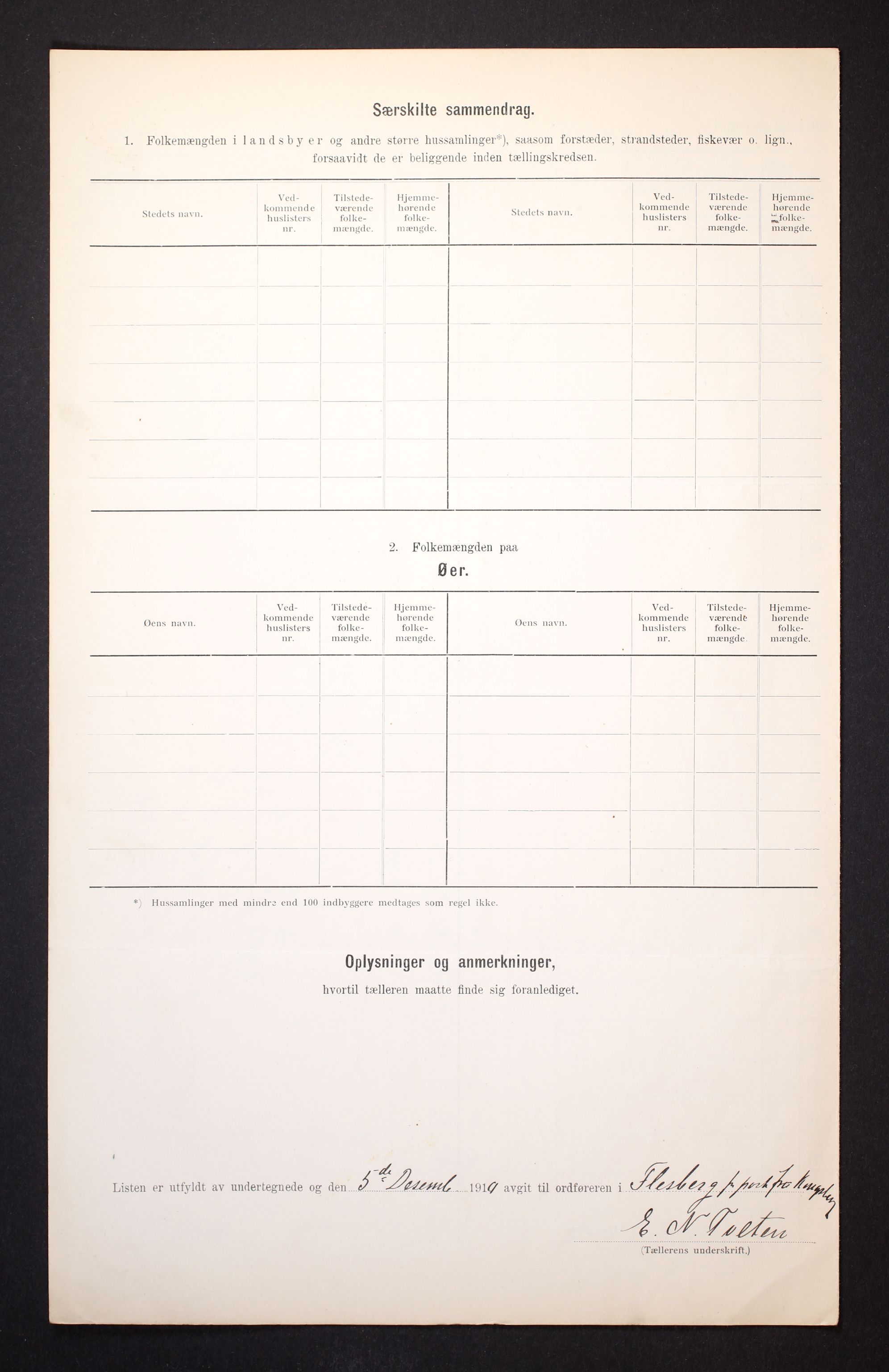 RA, Folketelling 1910 for 0631 Flesberg herred, 1910, s. 6