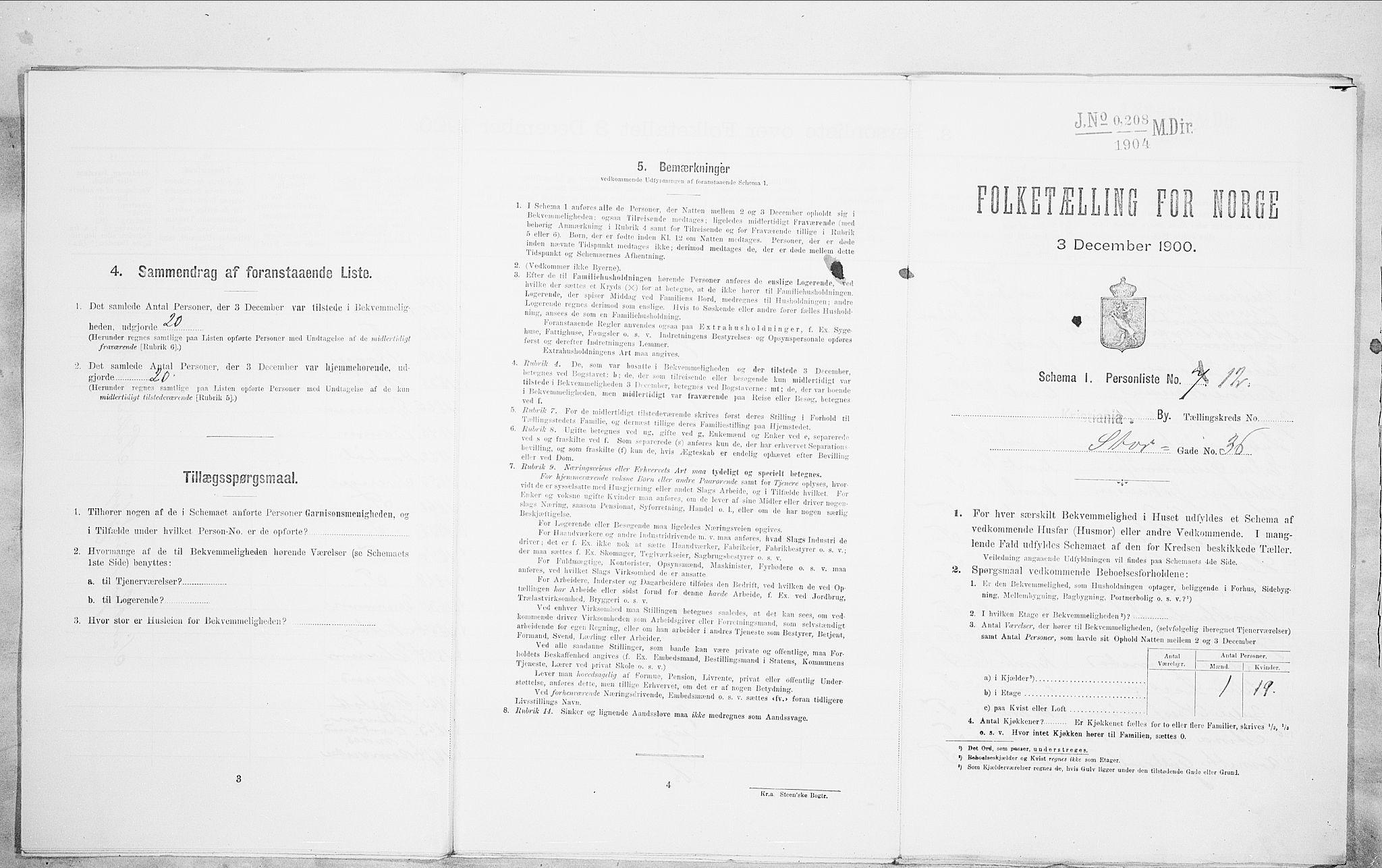 SAO, Folketelling 1900 for 0301 Kristiania kjøpstad, 1900, s. 92442