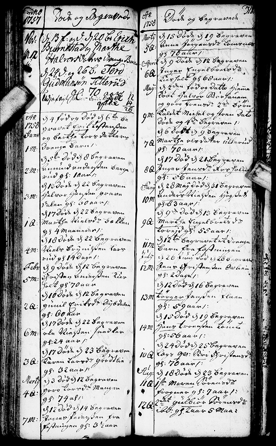 Aurskog prestekontor Kirkebøker, SAO/A-10304a/F/Fa/L0002: Ministerialbok nr. I 2, 1735-1766, s. 318