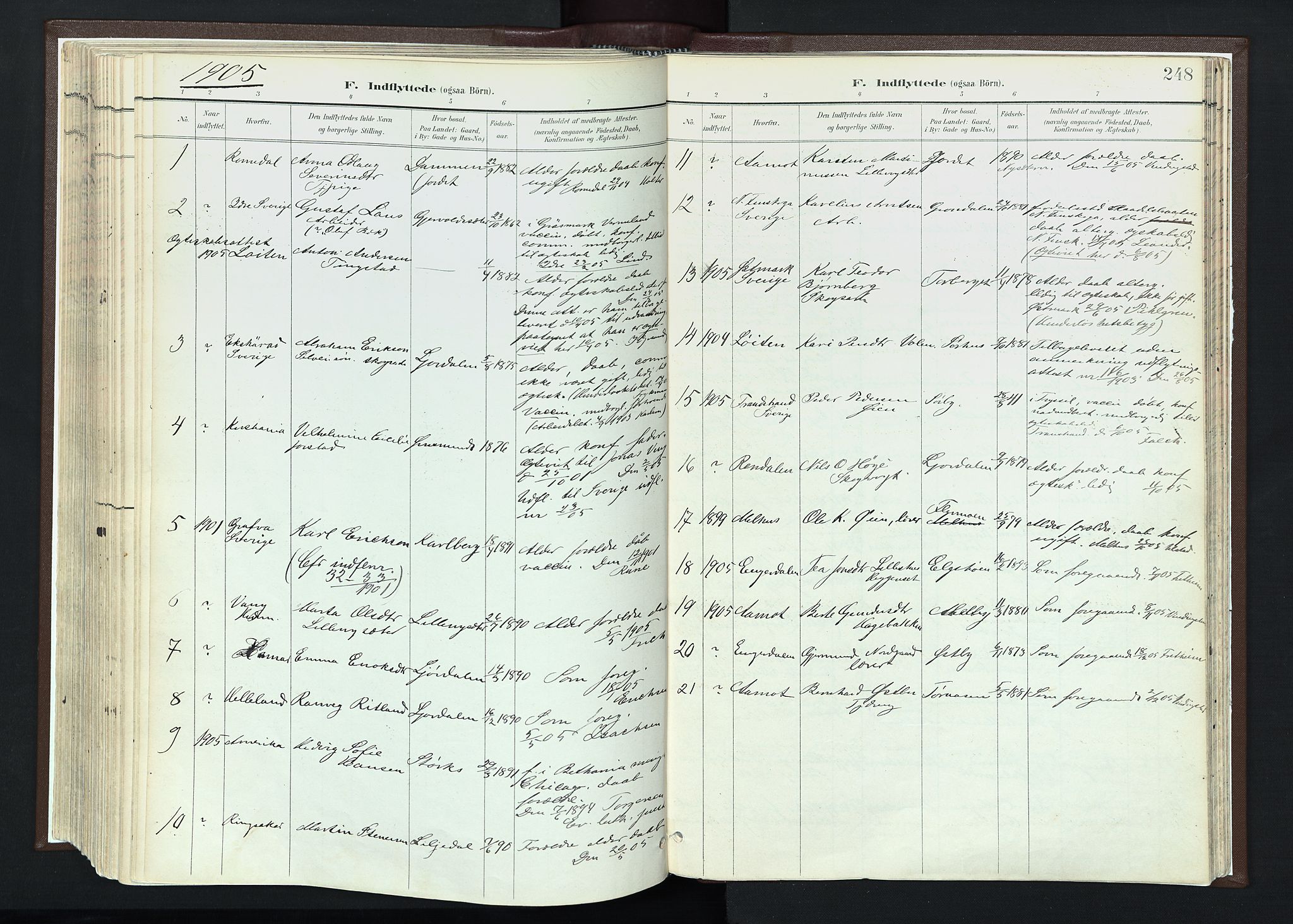 Trysil prestekontor, AV/SAH-PREST-046/H/Ha/Haa/L0013: Ministerialbok nr. 13, 1898-1911, s. 248