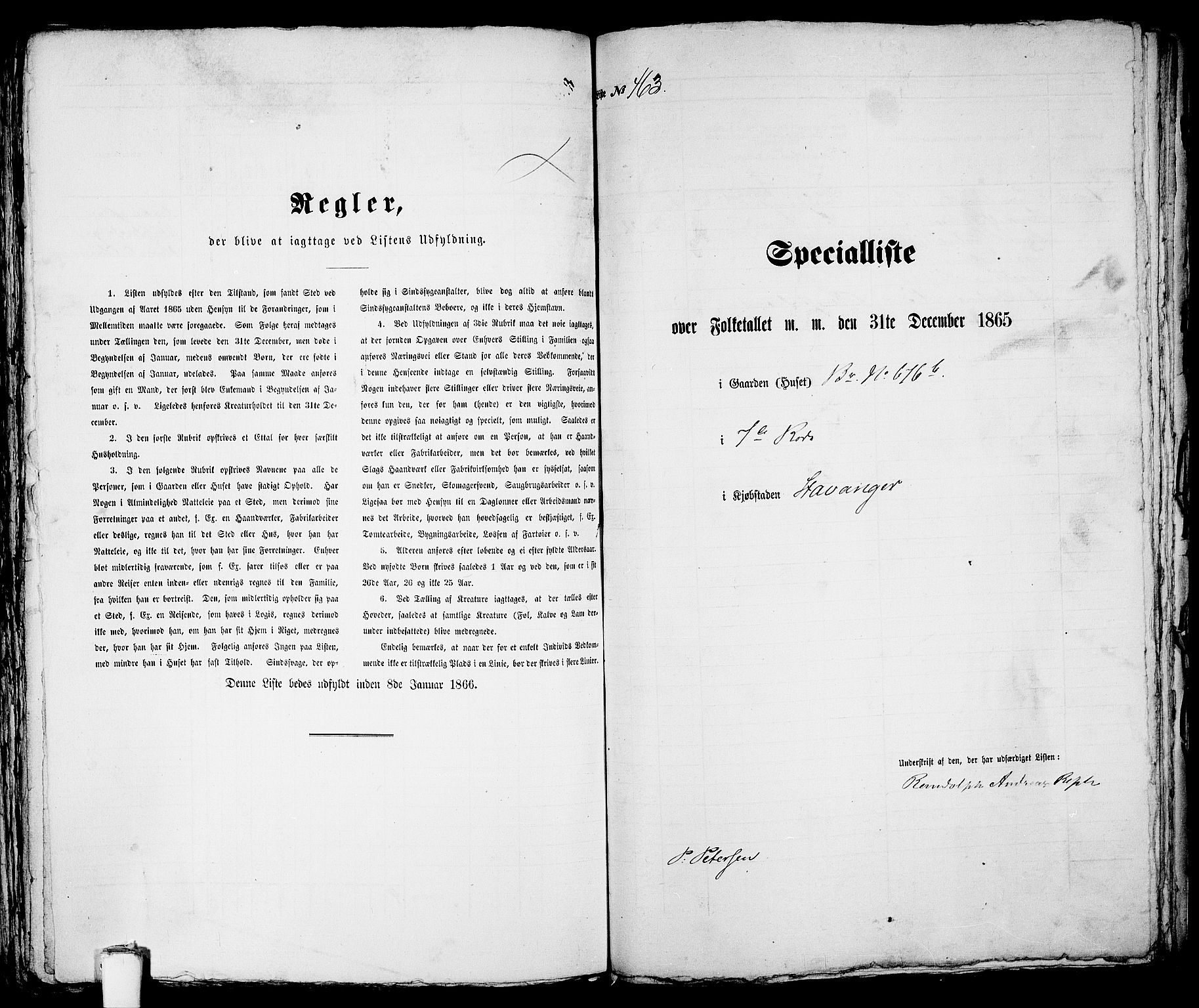 RA, Folketelling 1865 for 1103 Stavanger kjøpstad, 1865, s. 955