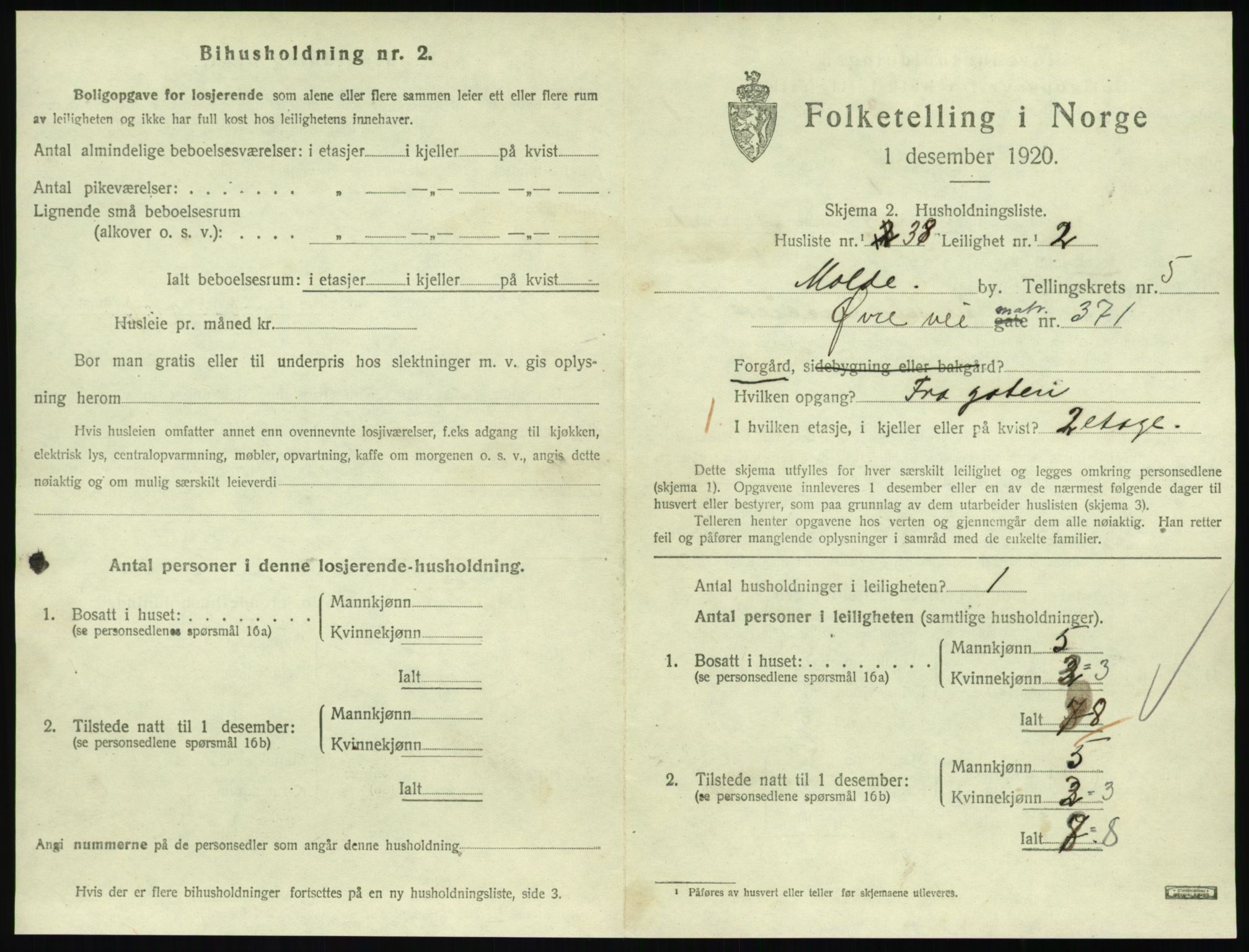 SAT, Folketelling 1920 for 1502 Molde kjøpstad, 1920, s. 1901