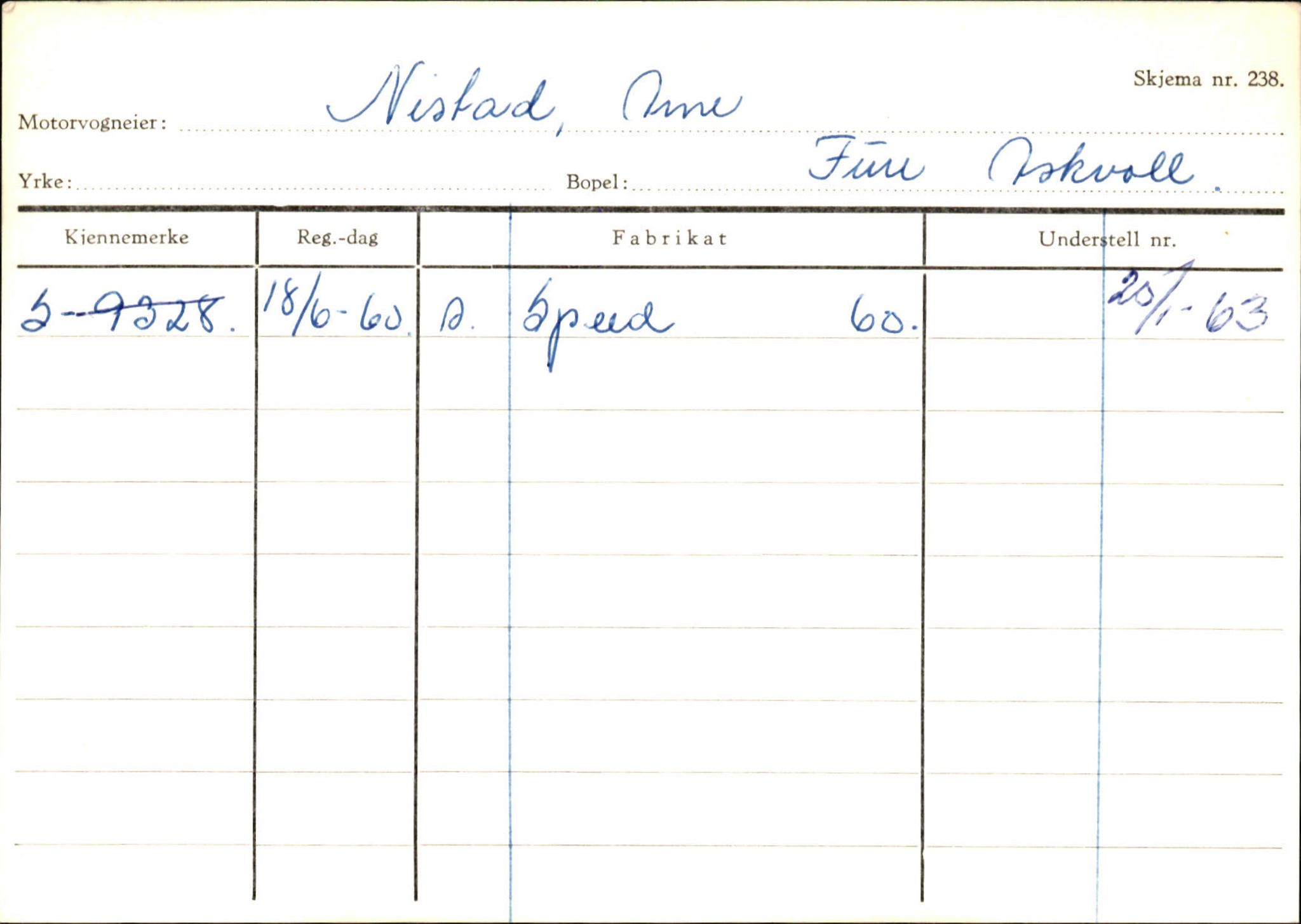 Statens vegvesen, Sogn og Fjordane vegkontor, SAB/A-5301/4/F/L0132: Eigarregister Askvoll A-Å. Balestrand A-Å, 1945-1975, s. 910