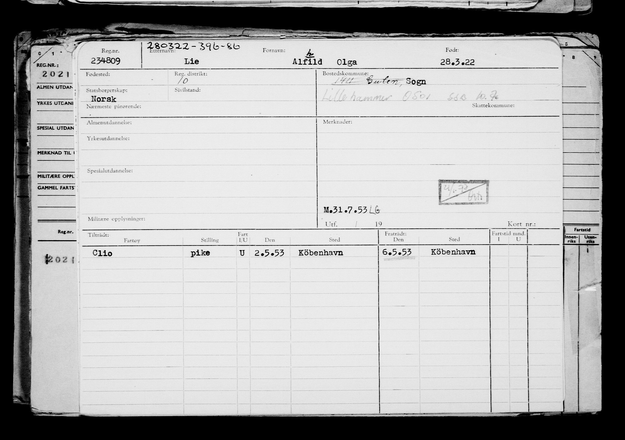 Direktoratet for sjømenn, AV/RA-S-3545/G/Gb/L0204: Hovedkort, 1922, s. 526