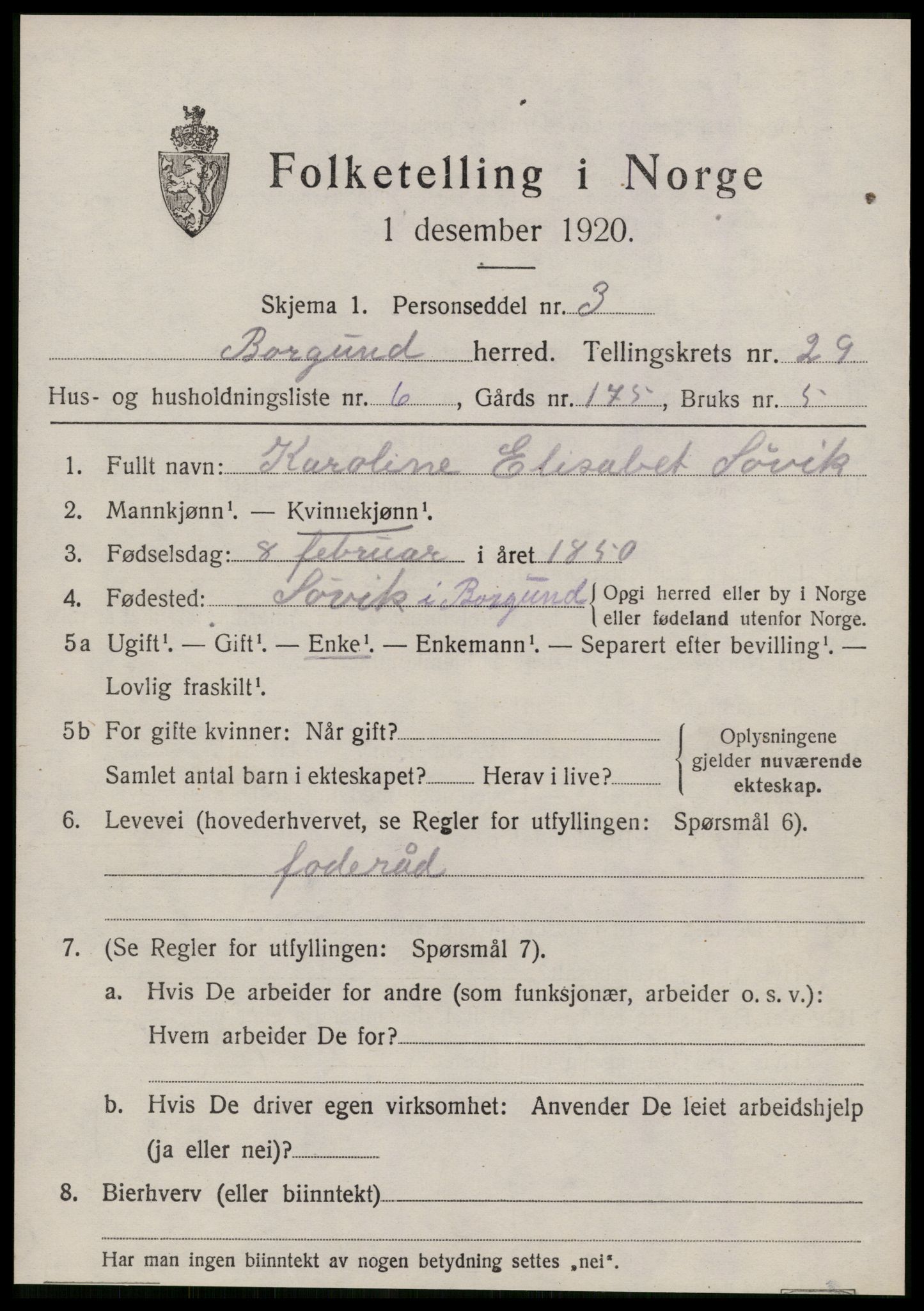 SAT, Folketelling 1920 for 1531 Borgund herred, 1920, s. 18724
