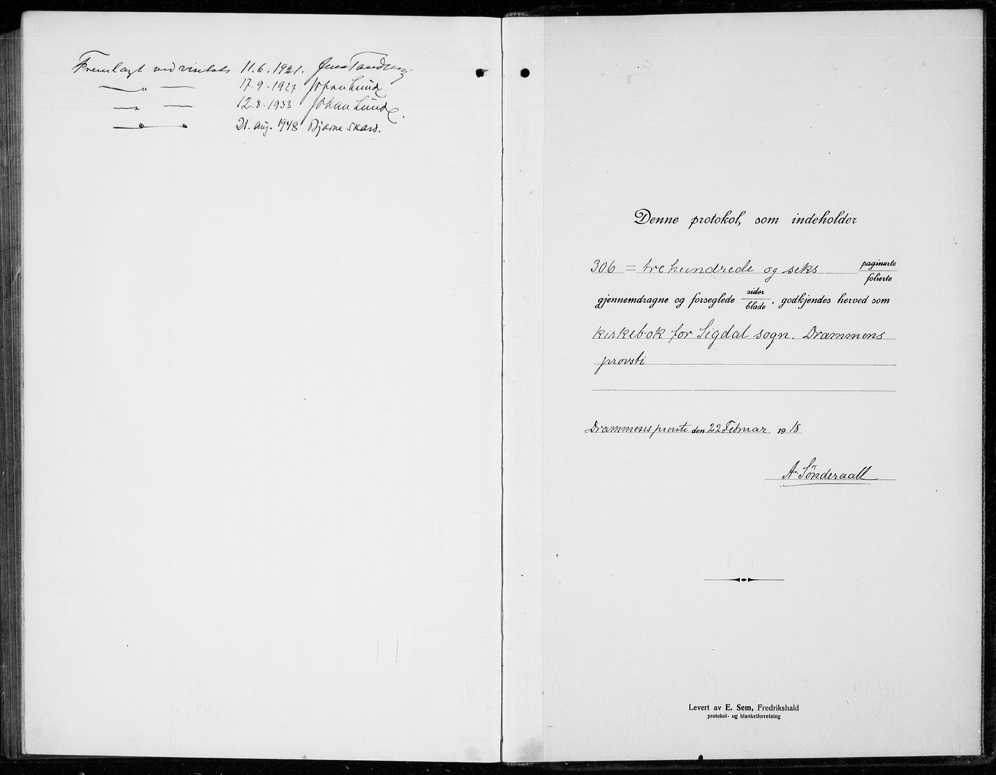 Sigdal kirkebøker, SAKO/A-245/G/Ga/L0007: Klokkerbok nr. I 7, 1917-1935
