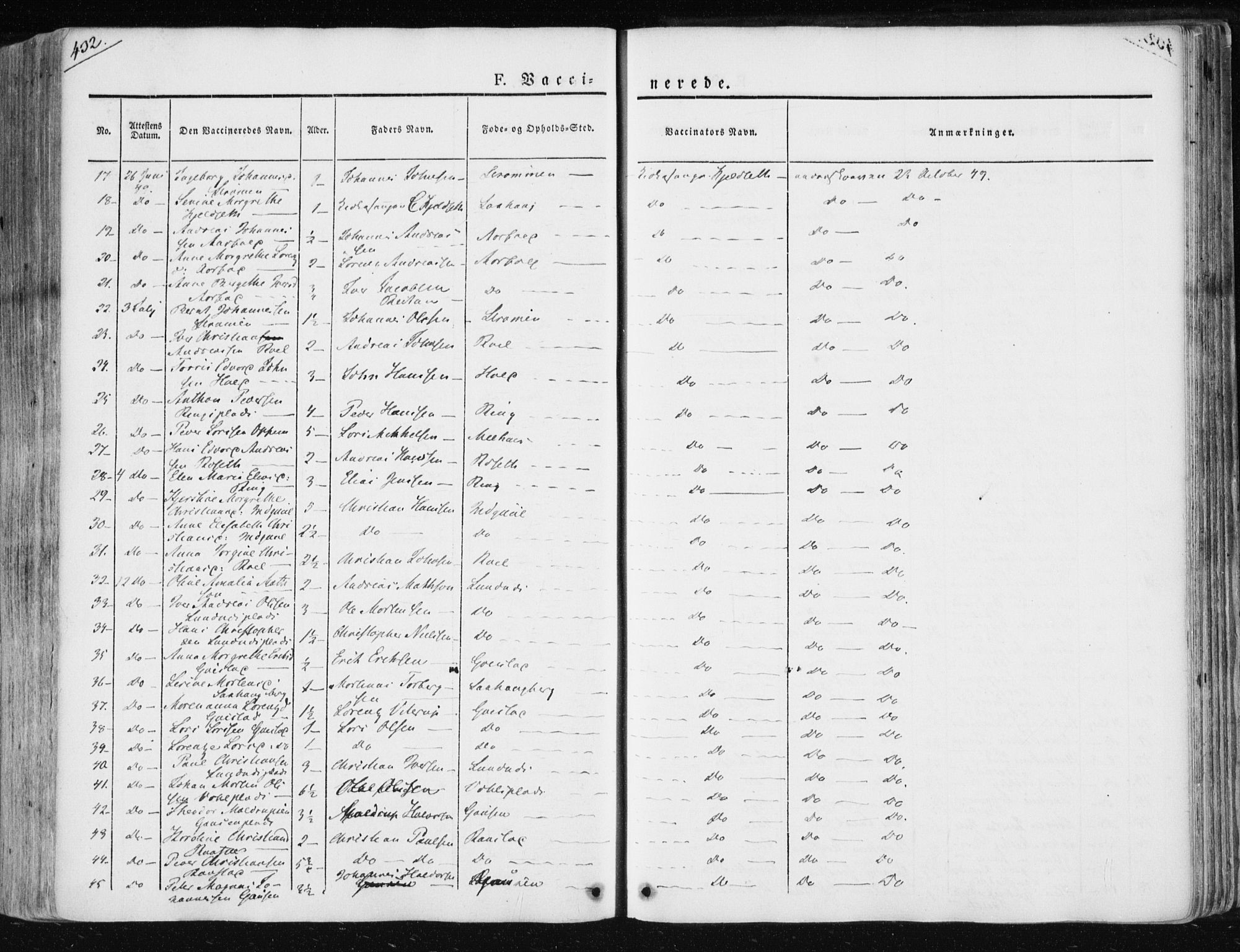 Ministerialprotokoller, klokkerbøker og fødselsregistre - Nord-Trøndelag, SAT/A-1458/730/L0280: Ministerialbok nr. 730A07 /1, 1840-1854, s. 432