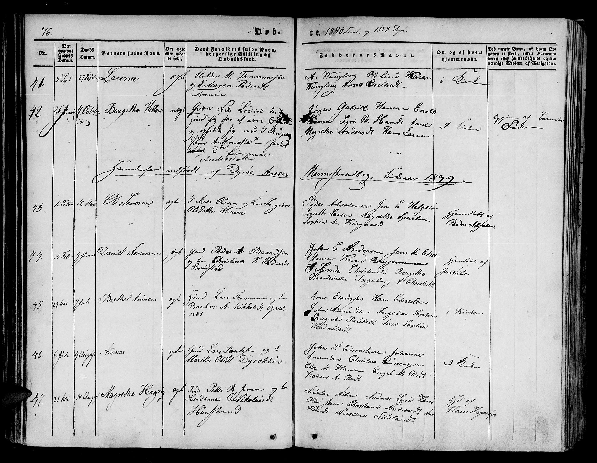 Tranøy sokneprestkontor, AV/SATØ-S-1313/I/Ia/Iaa/L0005kirke: Ministerialbok nr. 5, 1829-1844, s. 76