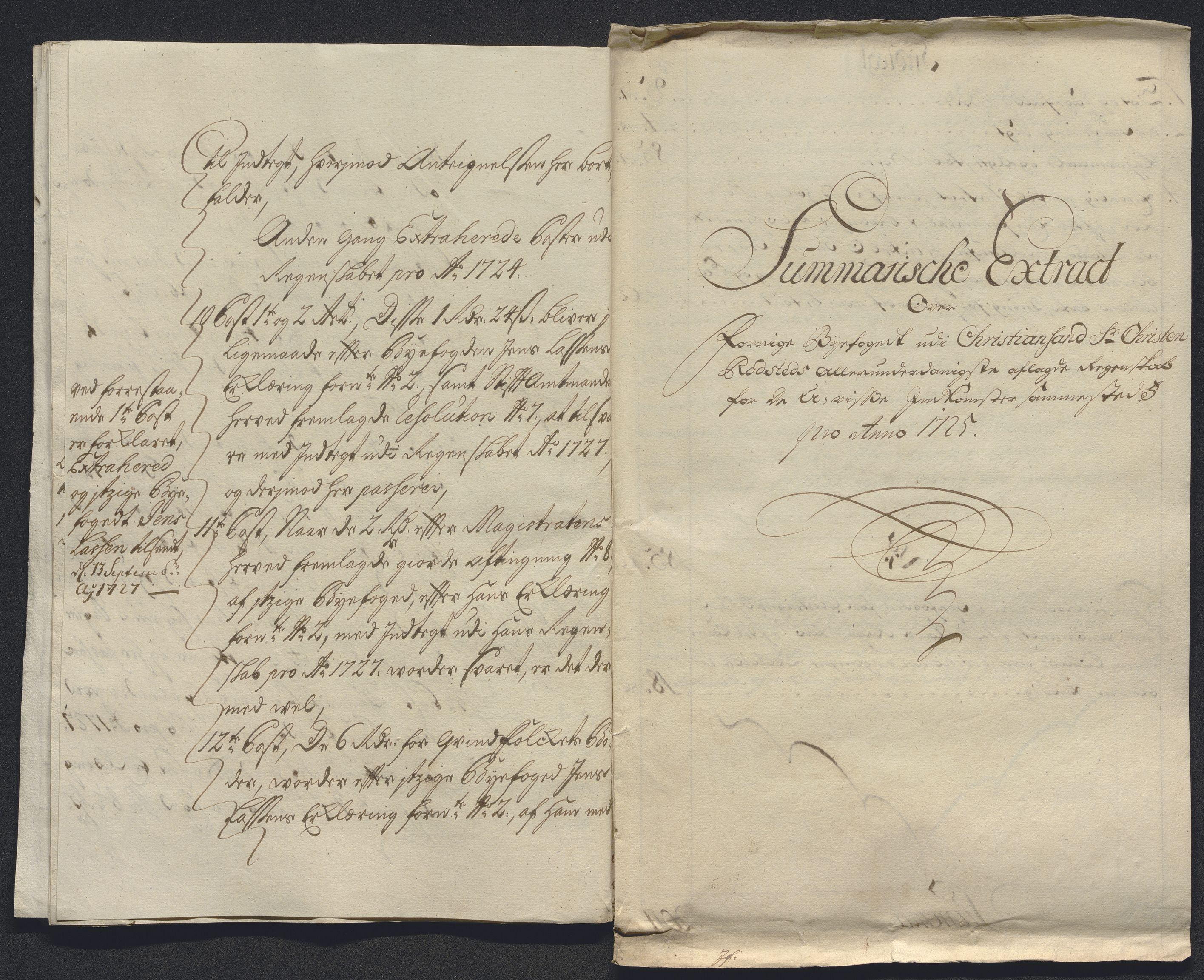 Rentekammeret inntil 1814, Reviderte regnskaper, Byregnskaper, AV/RA-EA-4066/R/Rm/L0286: [M19] Sikt og sakefall, 1719-1727, s. 458
