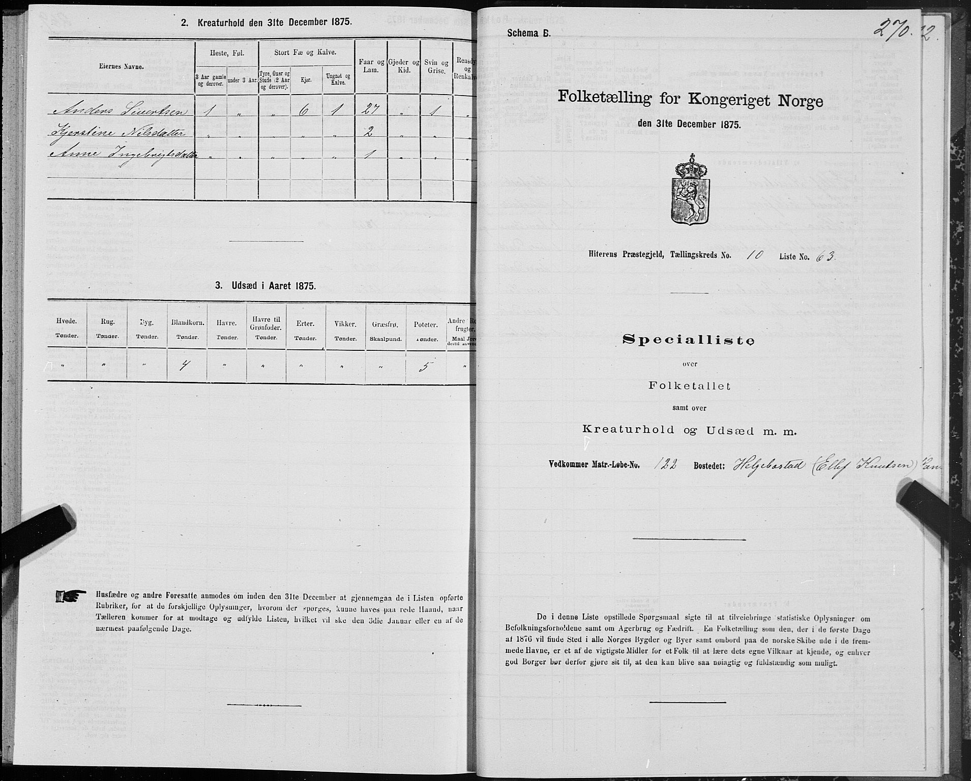 SAT, Folketelling 1875 for 1617P Hitra prestegjeld, 1875, s. 5270