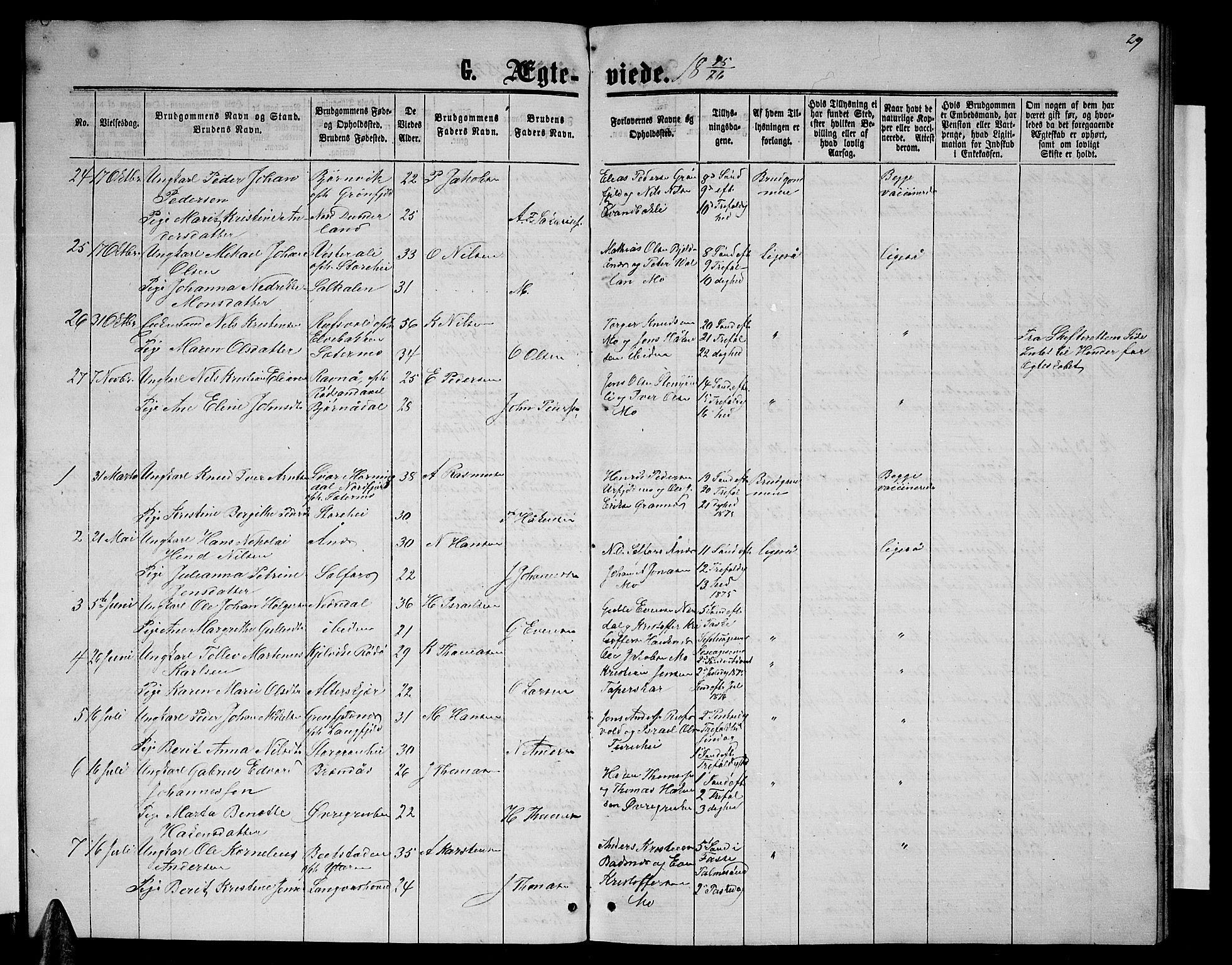 Ministerialprotokoller, klokkerbøker og fødselsregistre - Nordland, AV/SAT-A-1459/827/L0417: Klokkerbok nr. 827C06, 1864-1886, s. 29