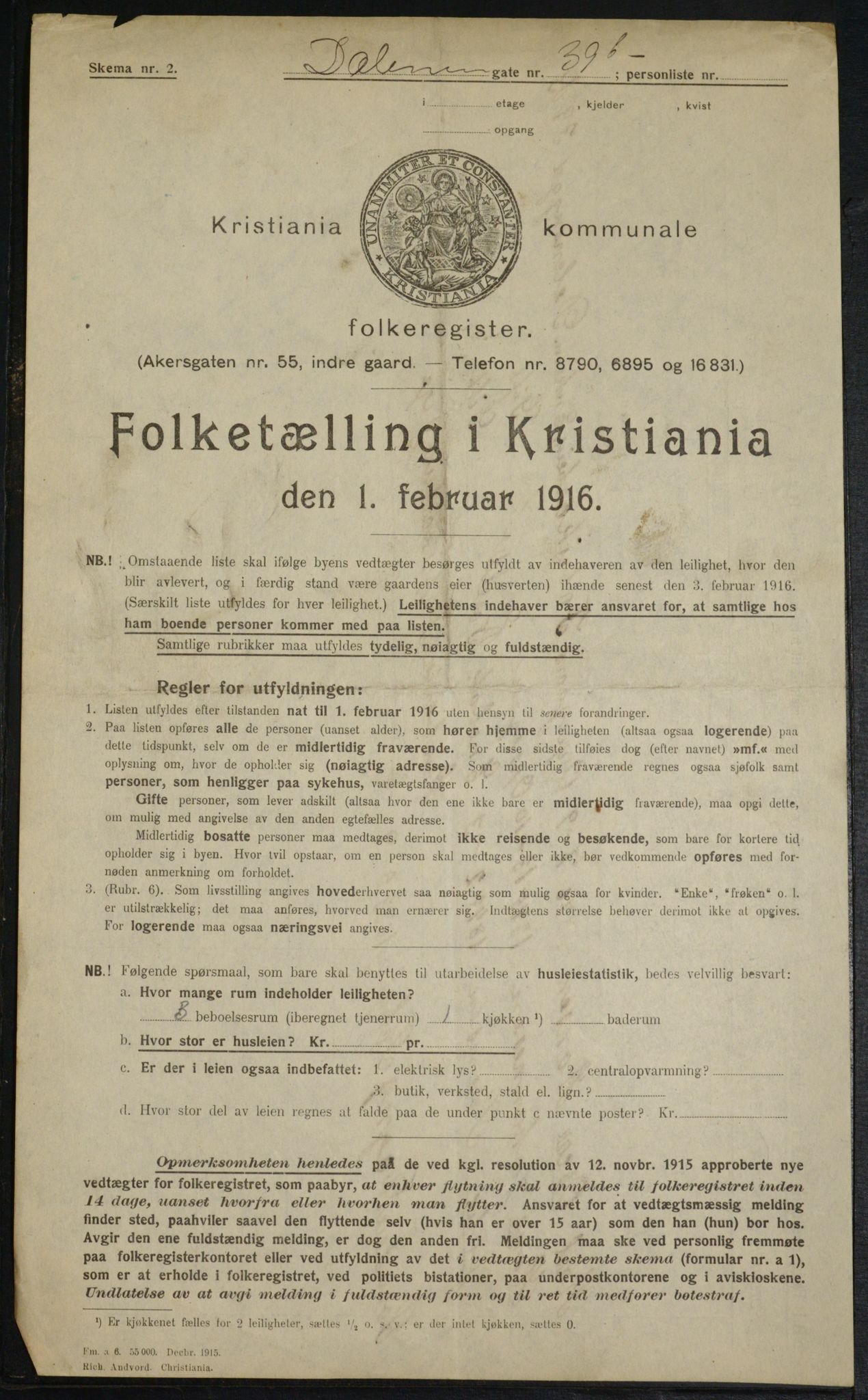 OBA, Kommunal folketelling 1.2.1916 for Kristiania, 1916, s. 18011