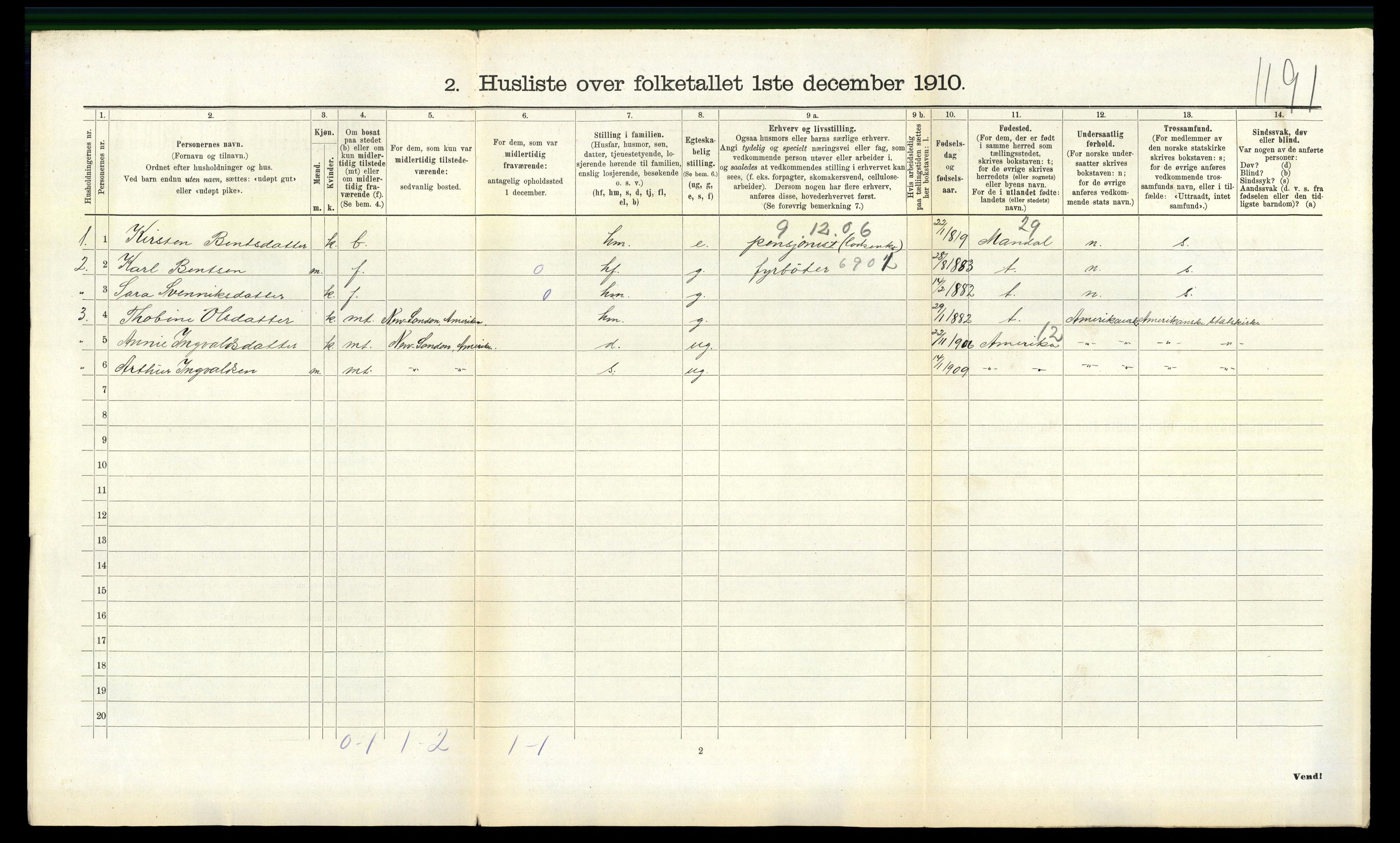 RA, Folketelling 1910 for 1019 Halse og Harkmark herred, 1910, s. 1041