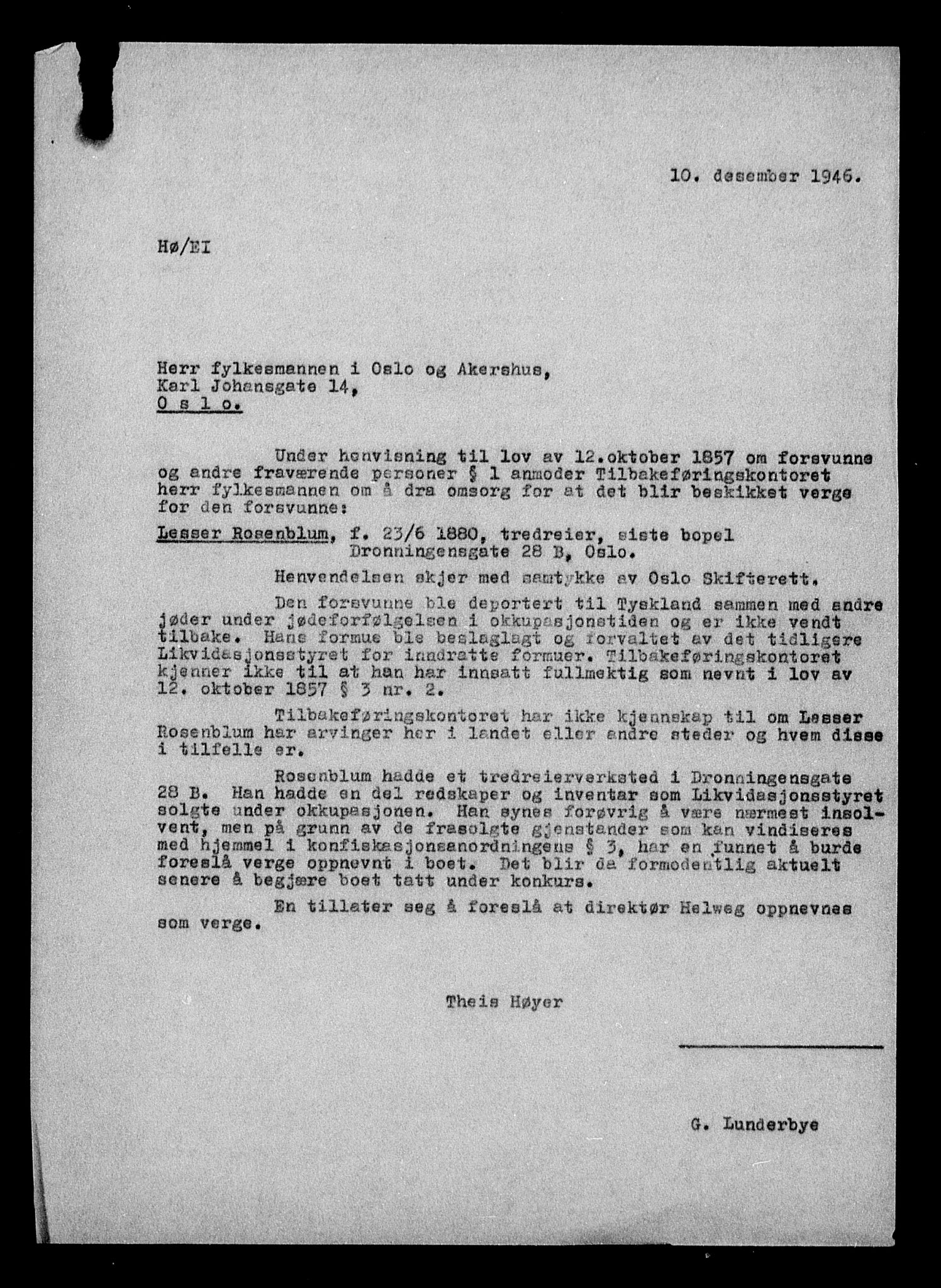 Justisdepartementet, Tilbakeføringskontoret for inndratte formuer, AV/RA-S-1564/H/Hc/Hcc/L0974: --, 1945-1947, s. 39