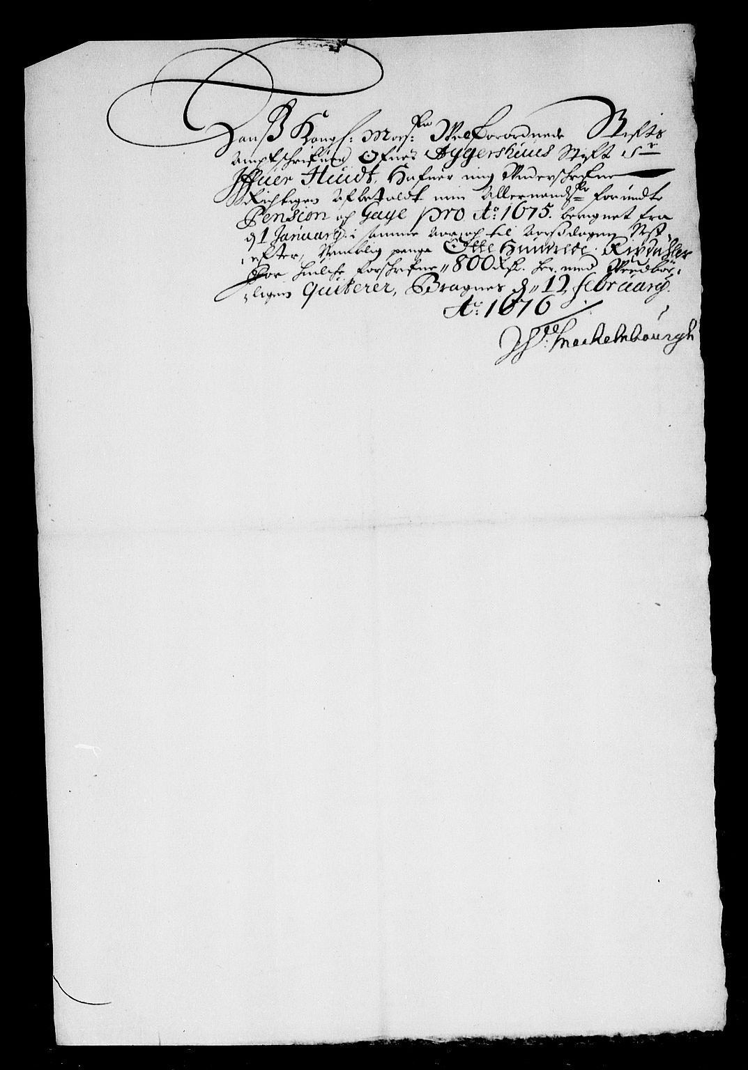 Rentekammeret inntil 1814, Reviderte regnskaper, Stiftamtstueregnskaper, Landkommissariatet på Akershus og Akershus stiftamt, AV/RA-EA-5869/R/Rb/L0110: Akershus stiftamt, 1675