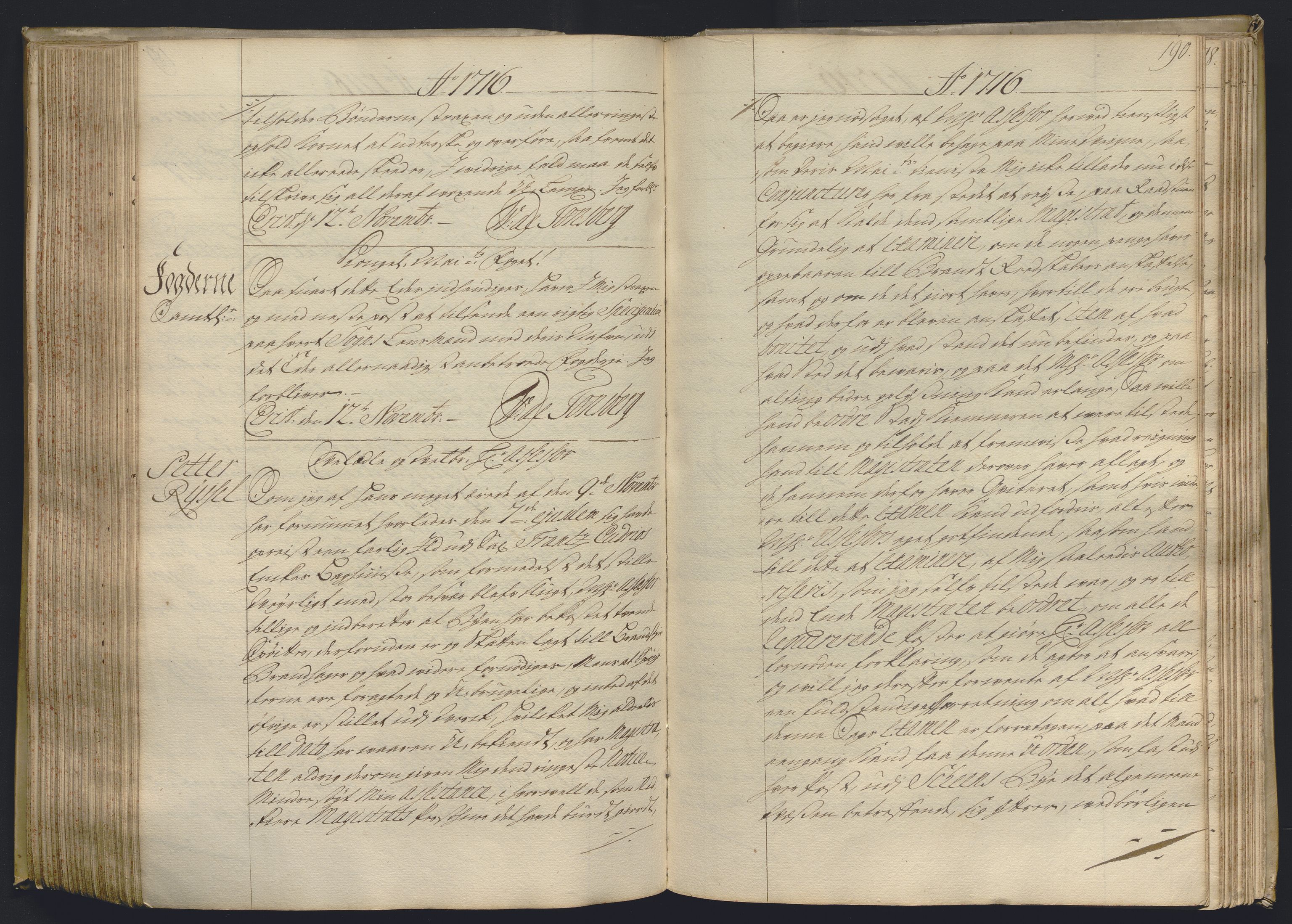 Kristiania stiftamt, AV/SAO-A-10386/B/Ba/L0004: Kopibok, 1715-1717, s. 189b-190a
