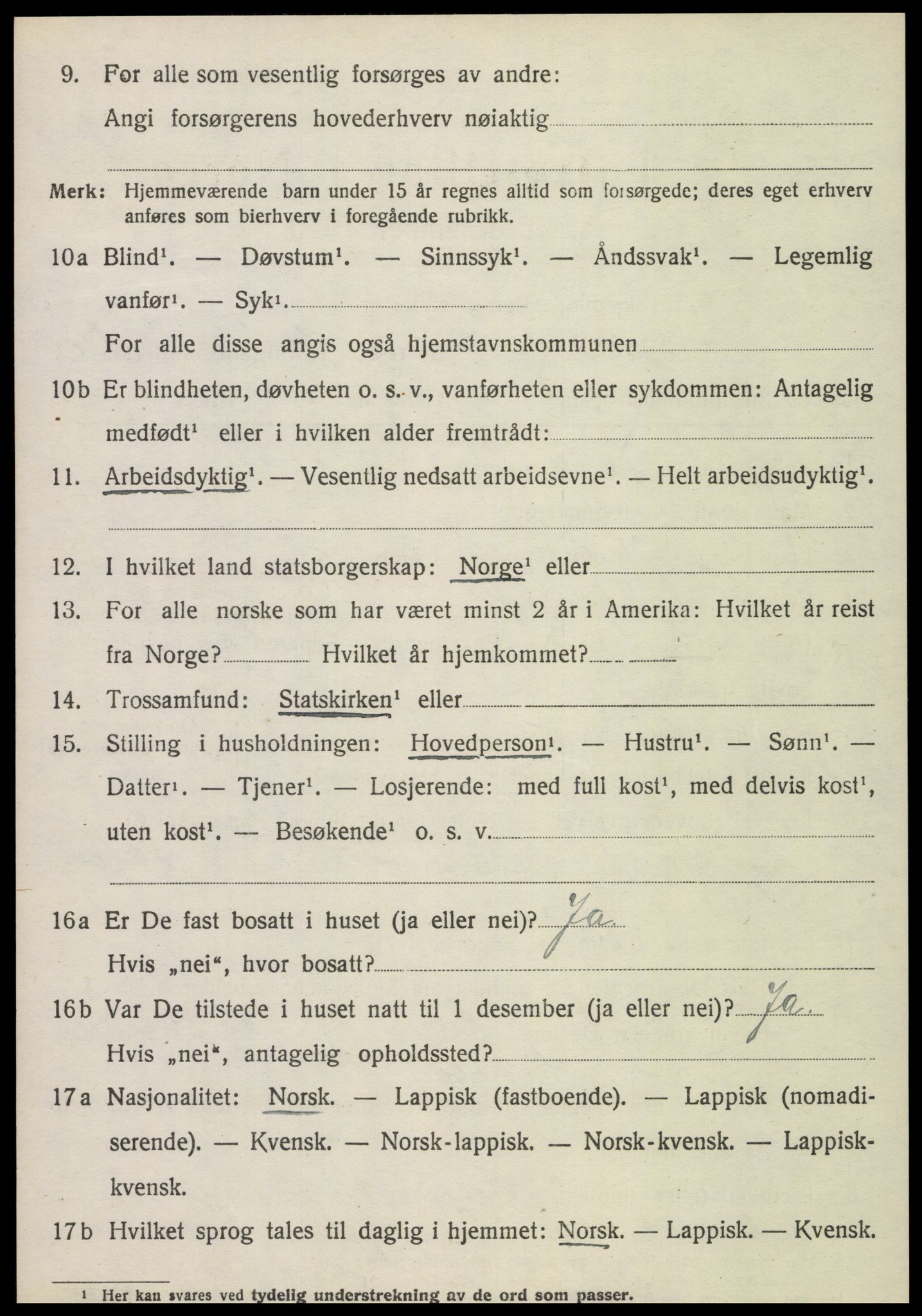 SAT, Folketelling 1920 for 1731 Sparbu herred, 1920, s. 1020