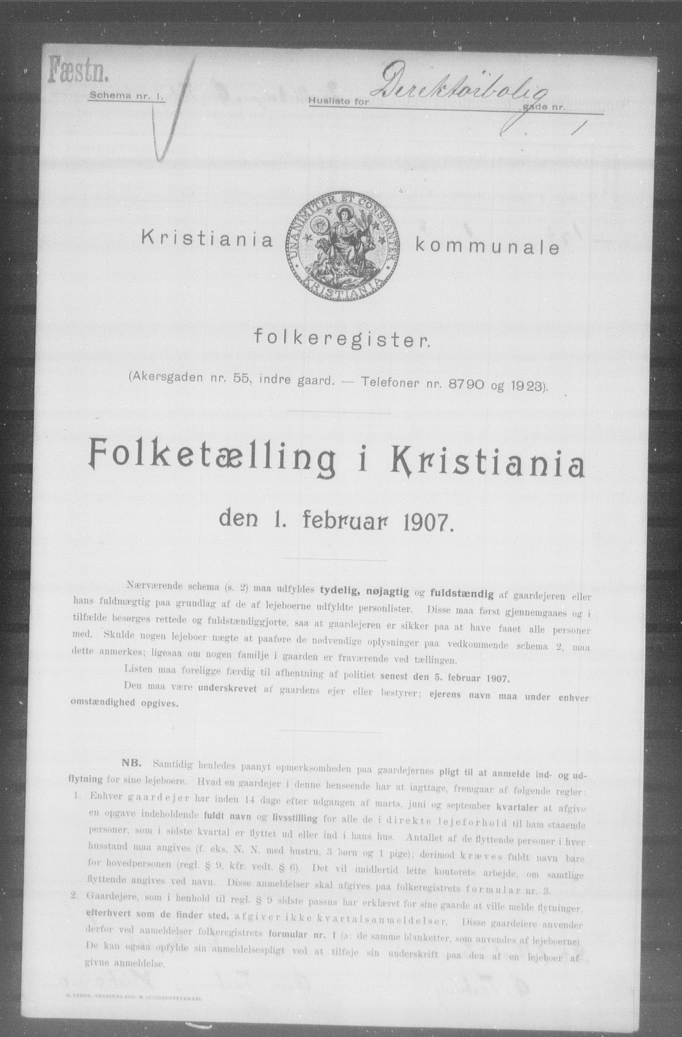 OBA, Kommunal folketelling 1.2.1907 for Kristiania kjøpstad, 1907, s. 12177