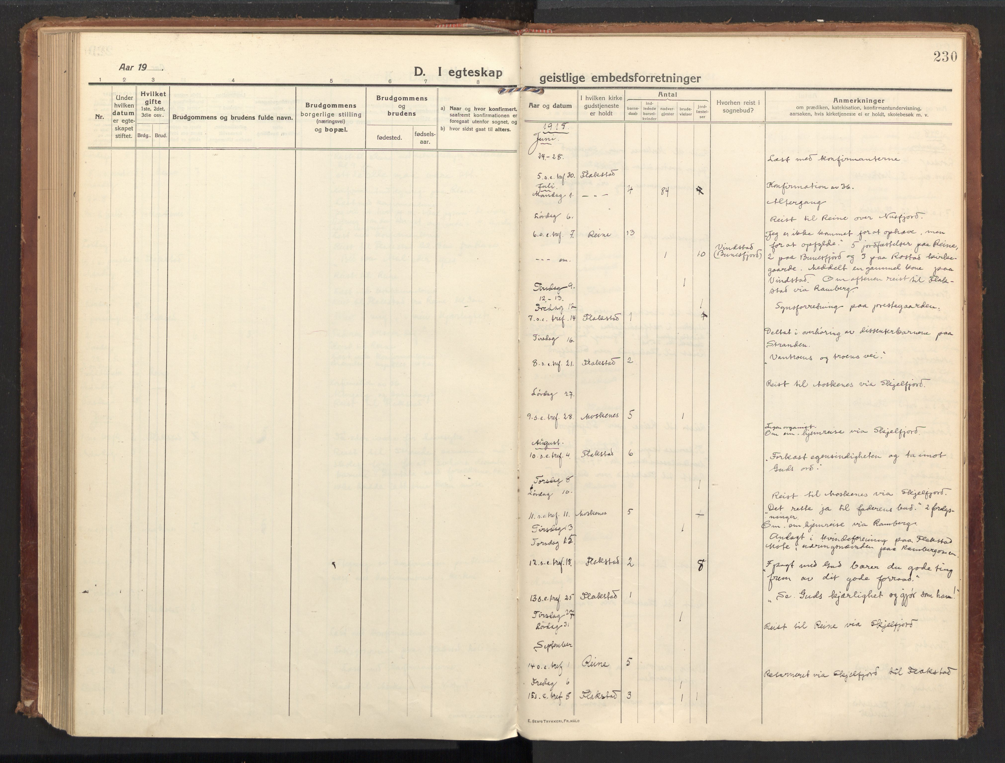 Ministerialprotokoller, klokkerbøker og fødselsregistre - Nordland, AV/SAT-A-1459/885/L1210: Ministerialbok nr. 885A10, 1916-1926, s. 230