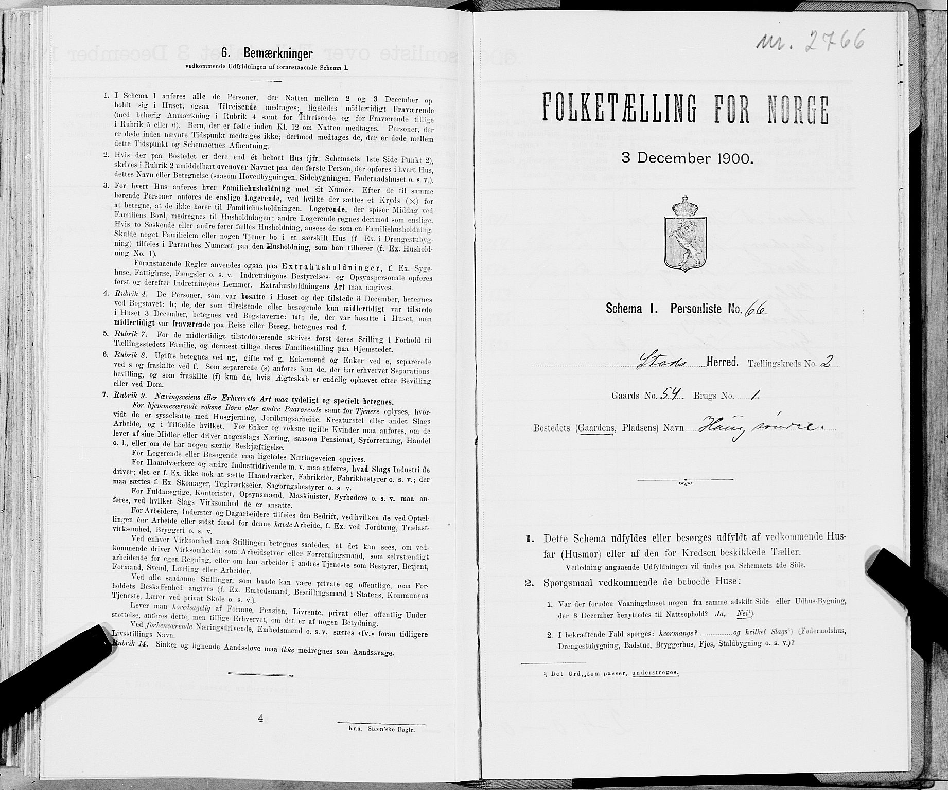 SAT, Folketelling 1900 for 1734 Stod herred, 1900, s. 480
